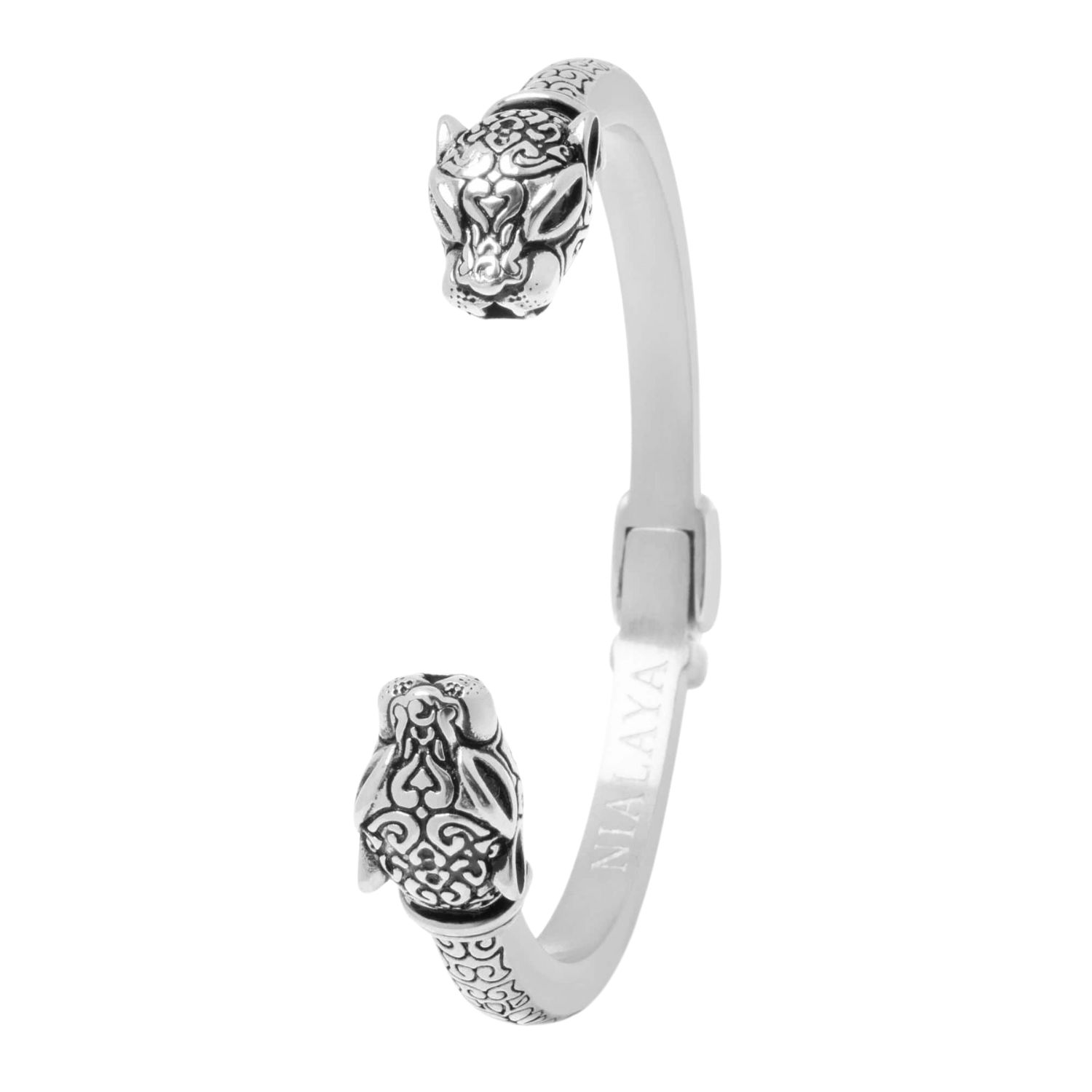 Women's Panther Bangle In Silver