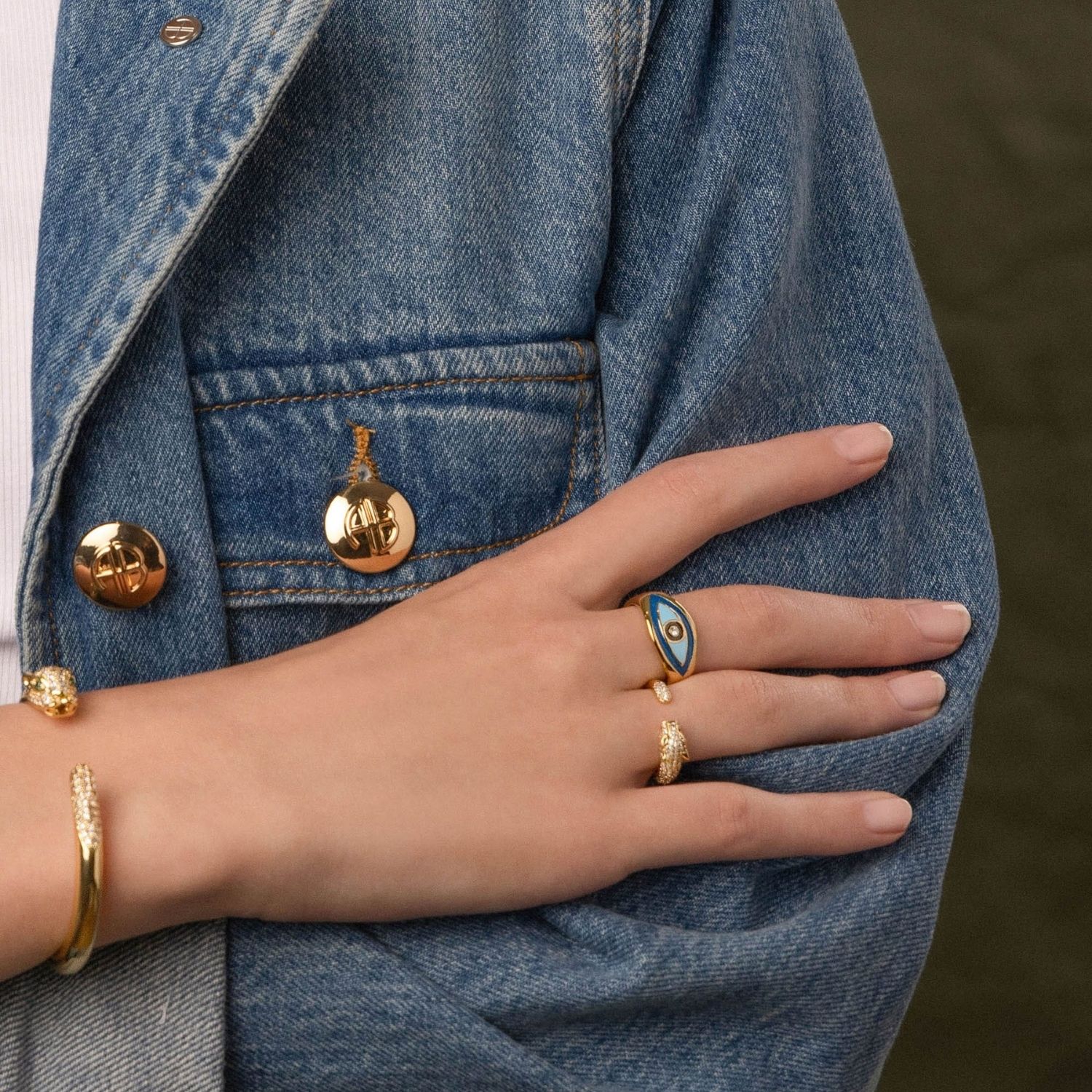 Women's Panther Wrap Ring In Gold
