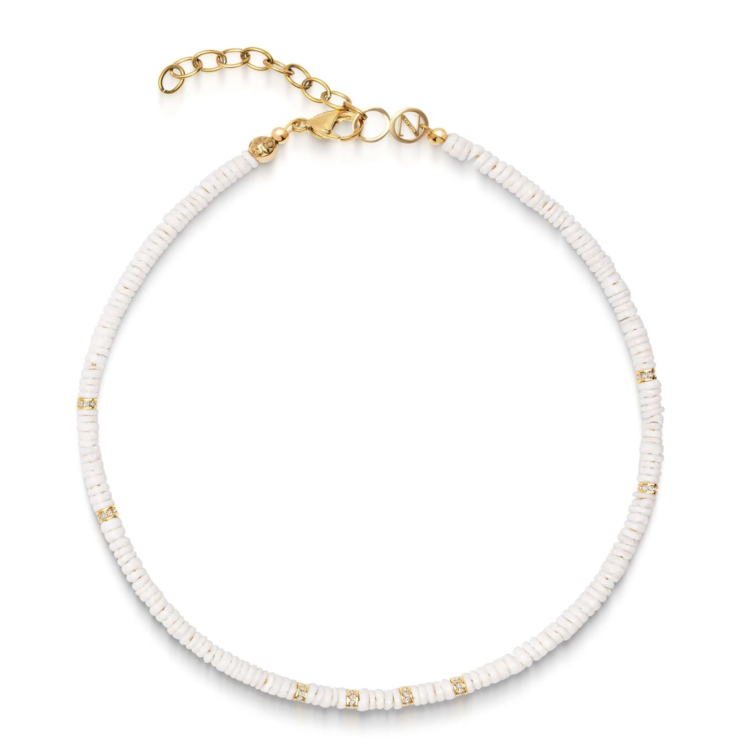 Shell Choker With Gold Details
