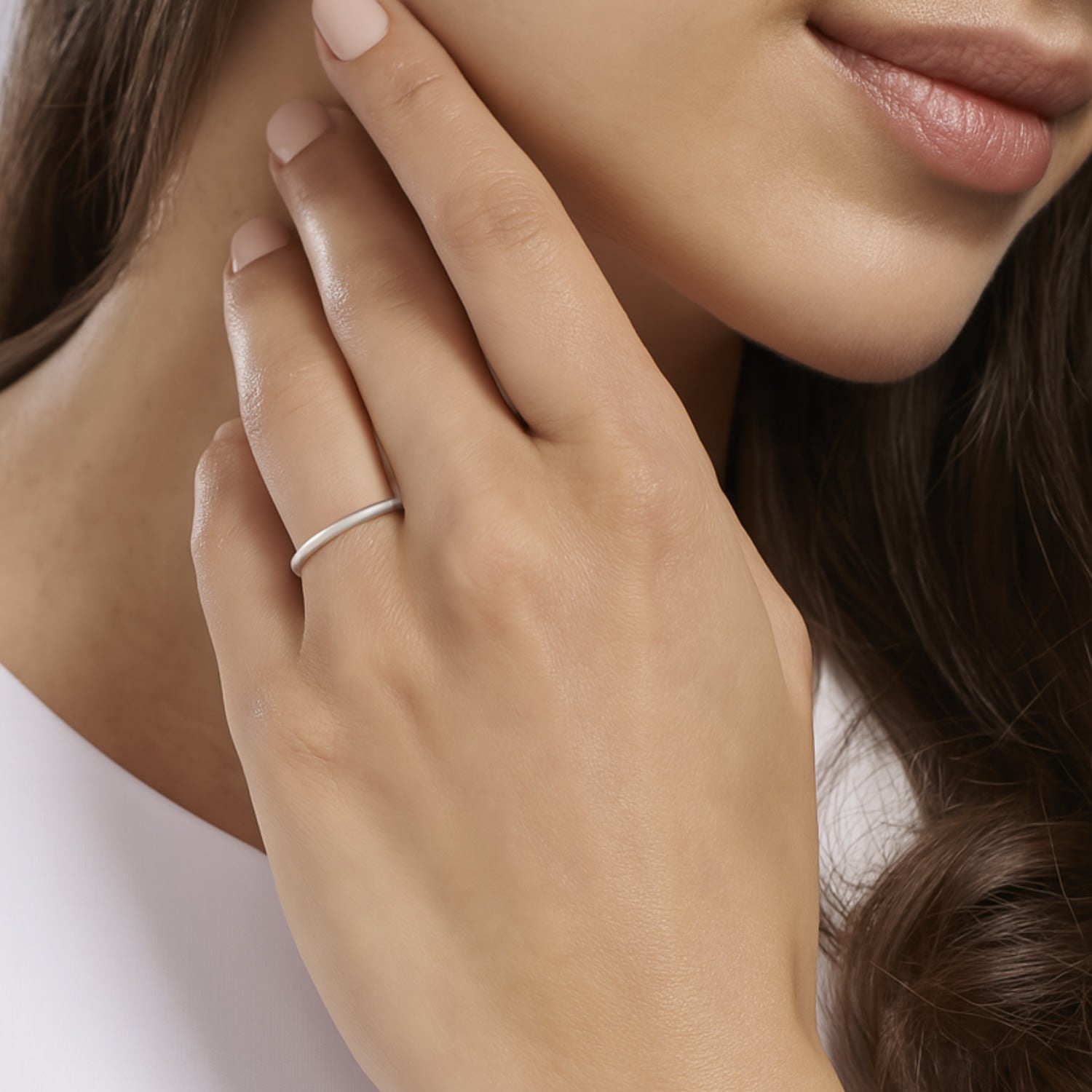 Women's Smooth Sterling Silver Band: Elegant Simplicity