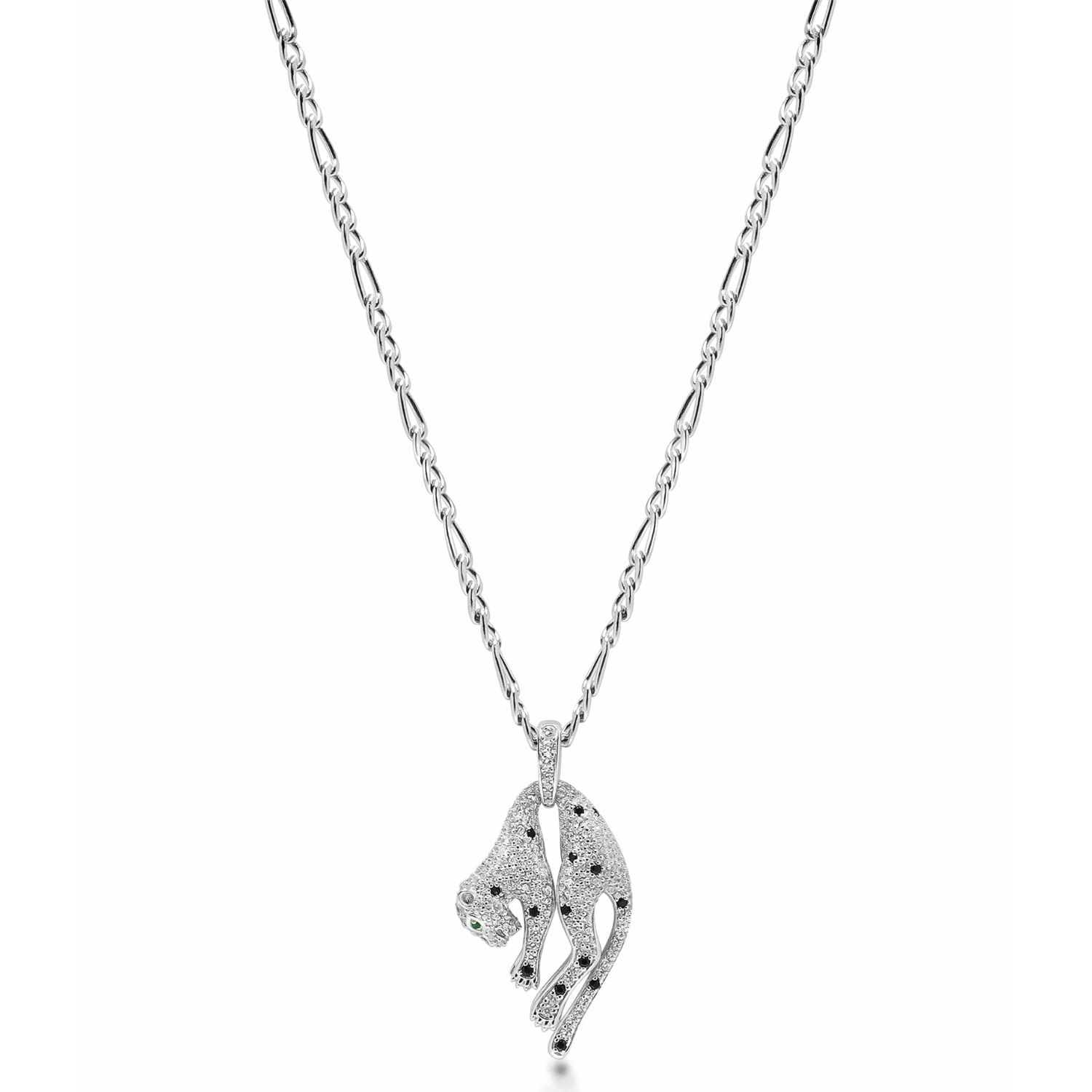 Women's Sterling Silver Panther Necklace