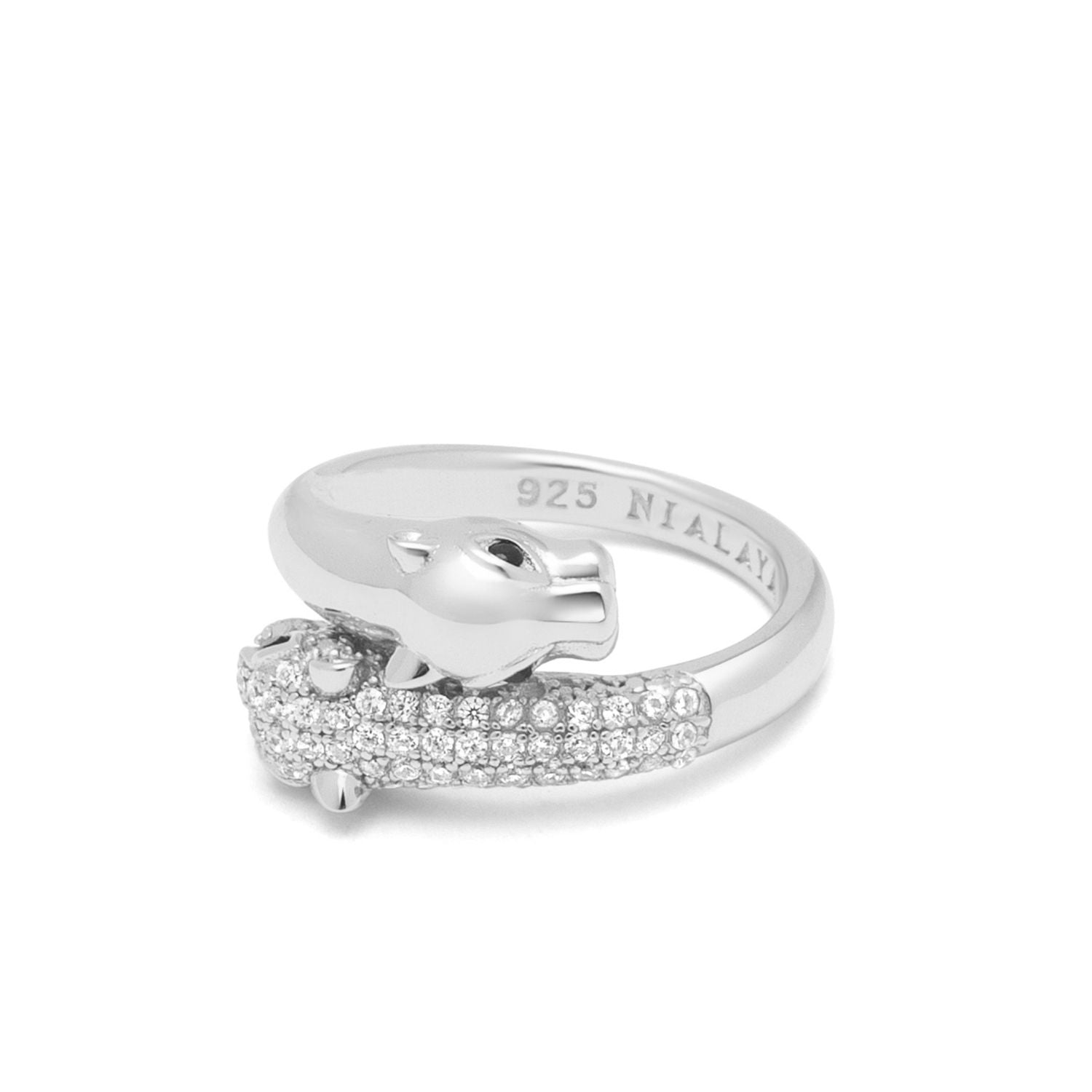 Twisted Sterling Silver Panther Ring