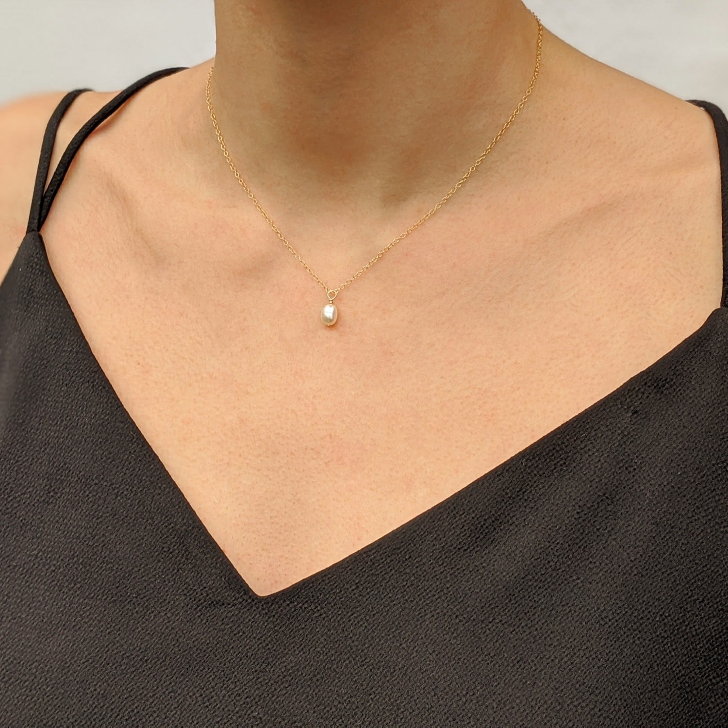 Mini Florence Small Pearl Pendant Sterling Silver Necklace