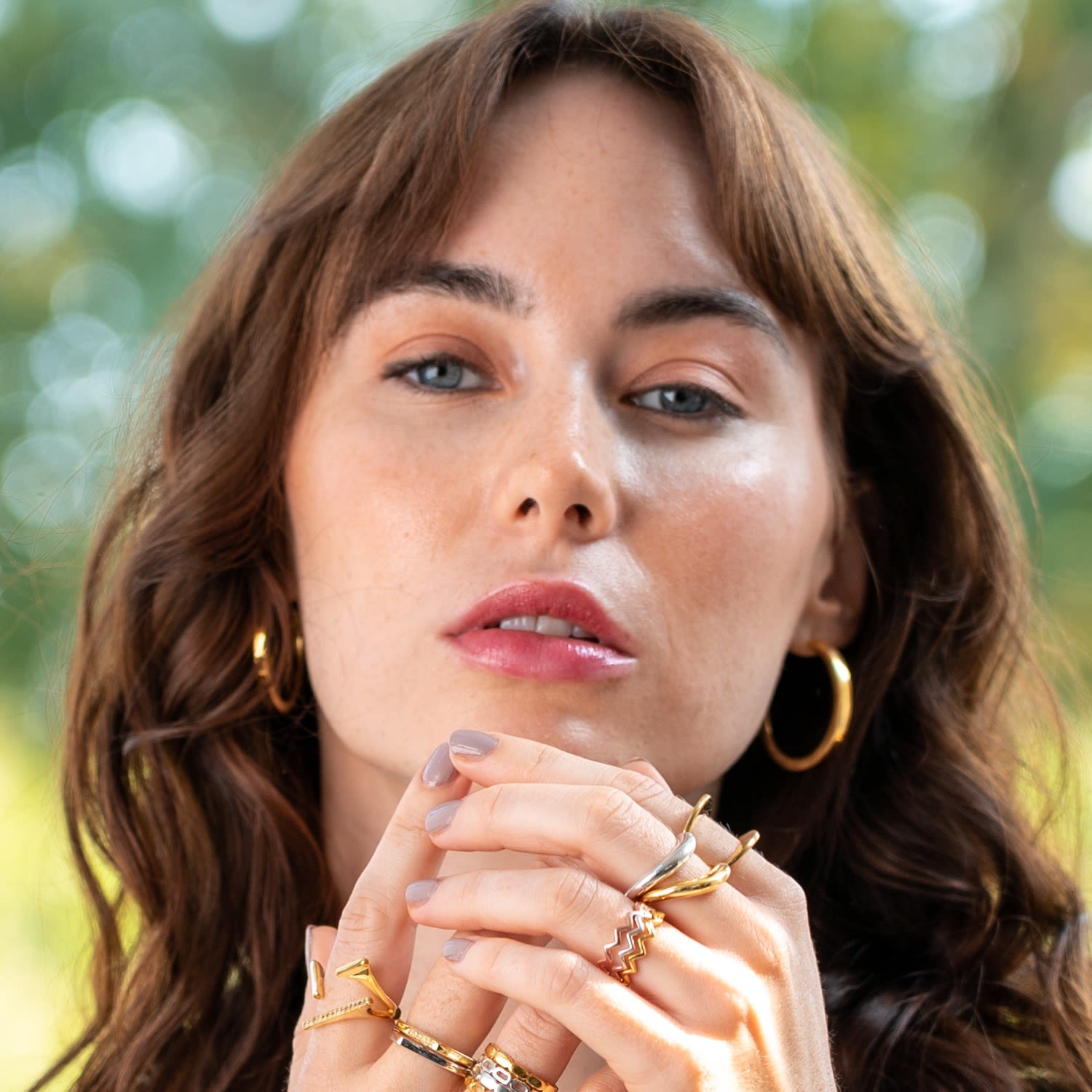 Large Gold Hoop Earrings