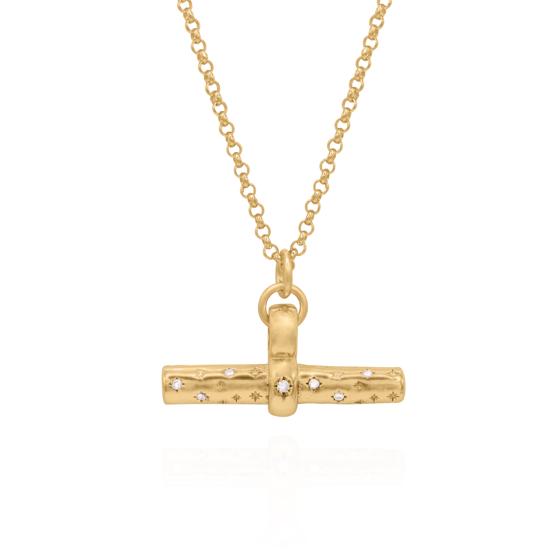 Wren T-Bar Necklace | Gold Plated