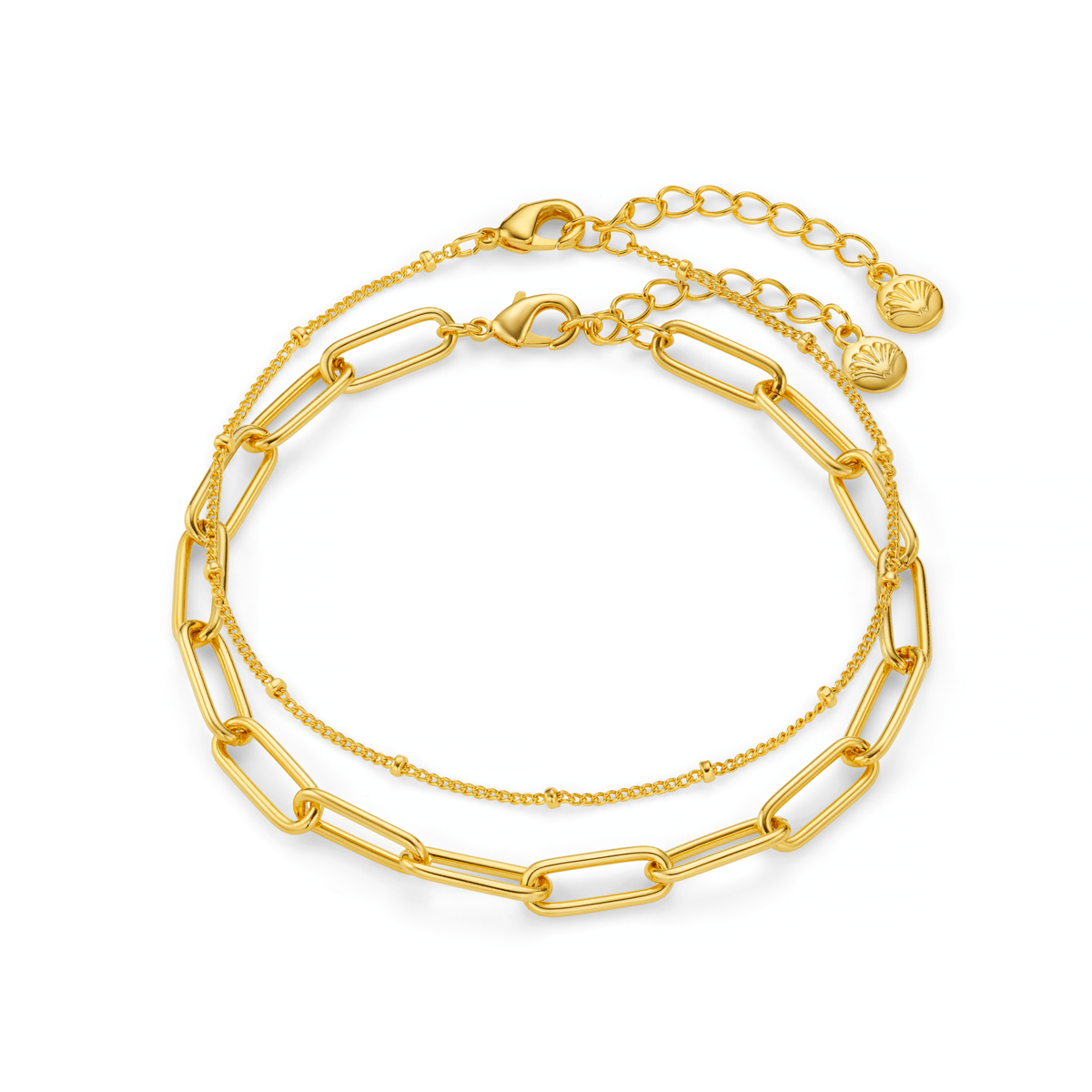 Chain Link & Satellite Bracelet Duo
