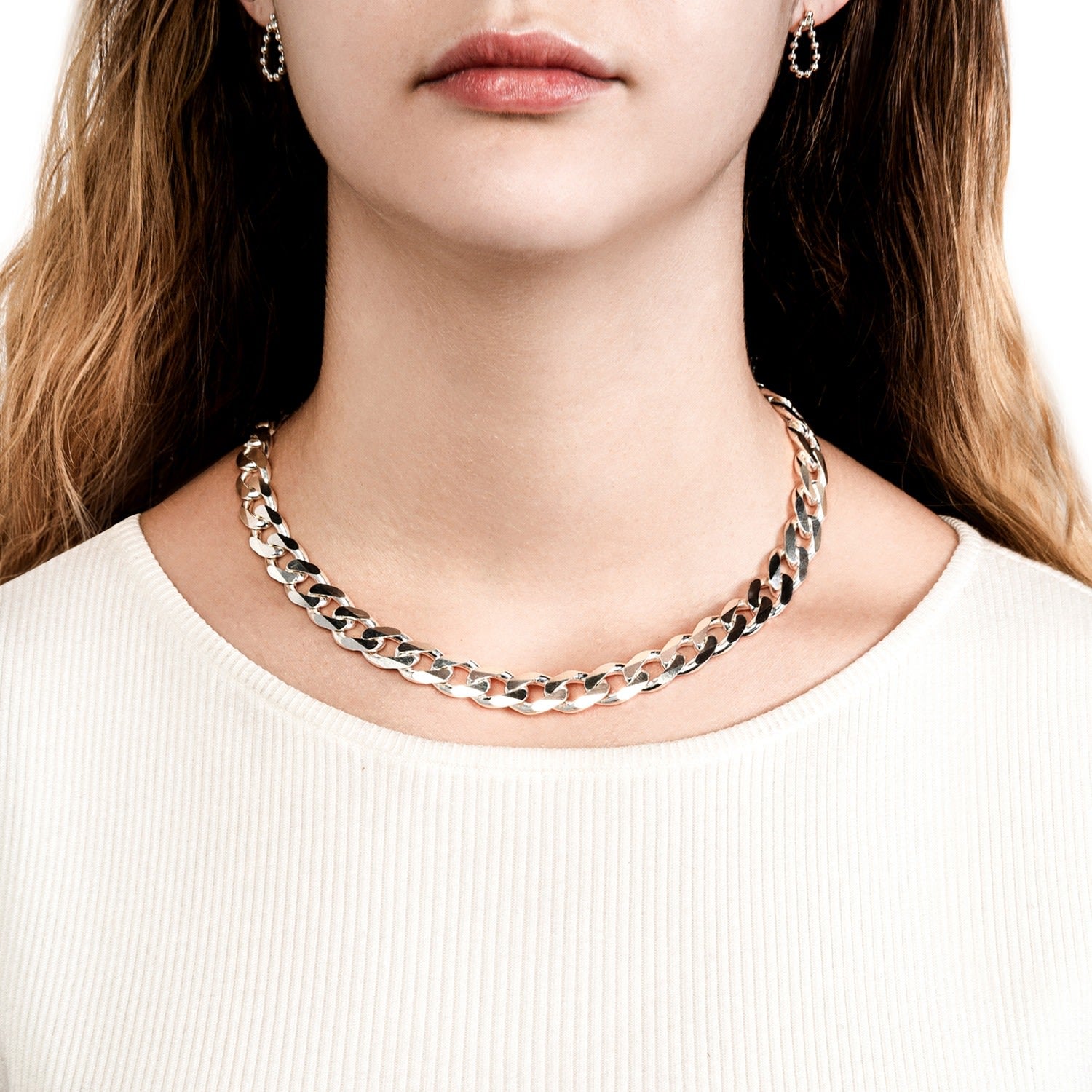 8.1Mm New Flat Chain Necklace