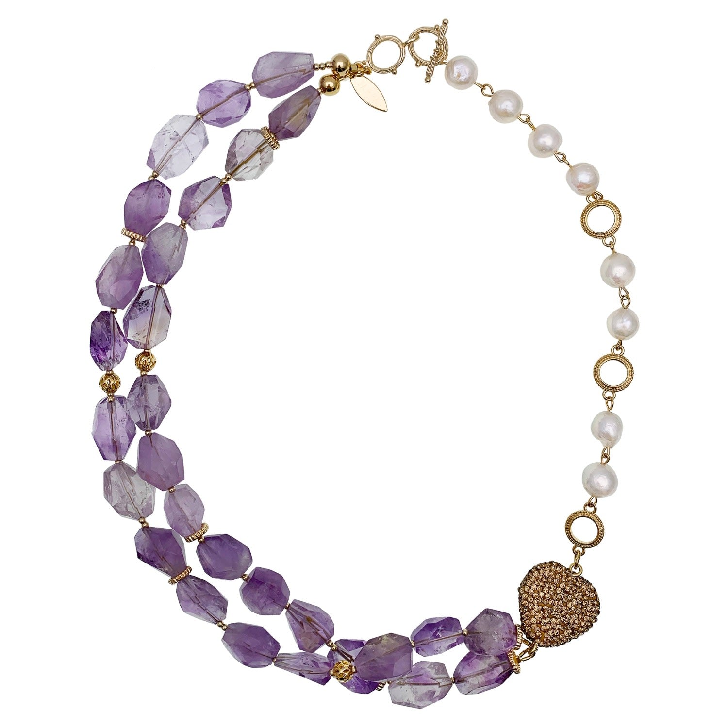 Amethyst Double Strands Necklace