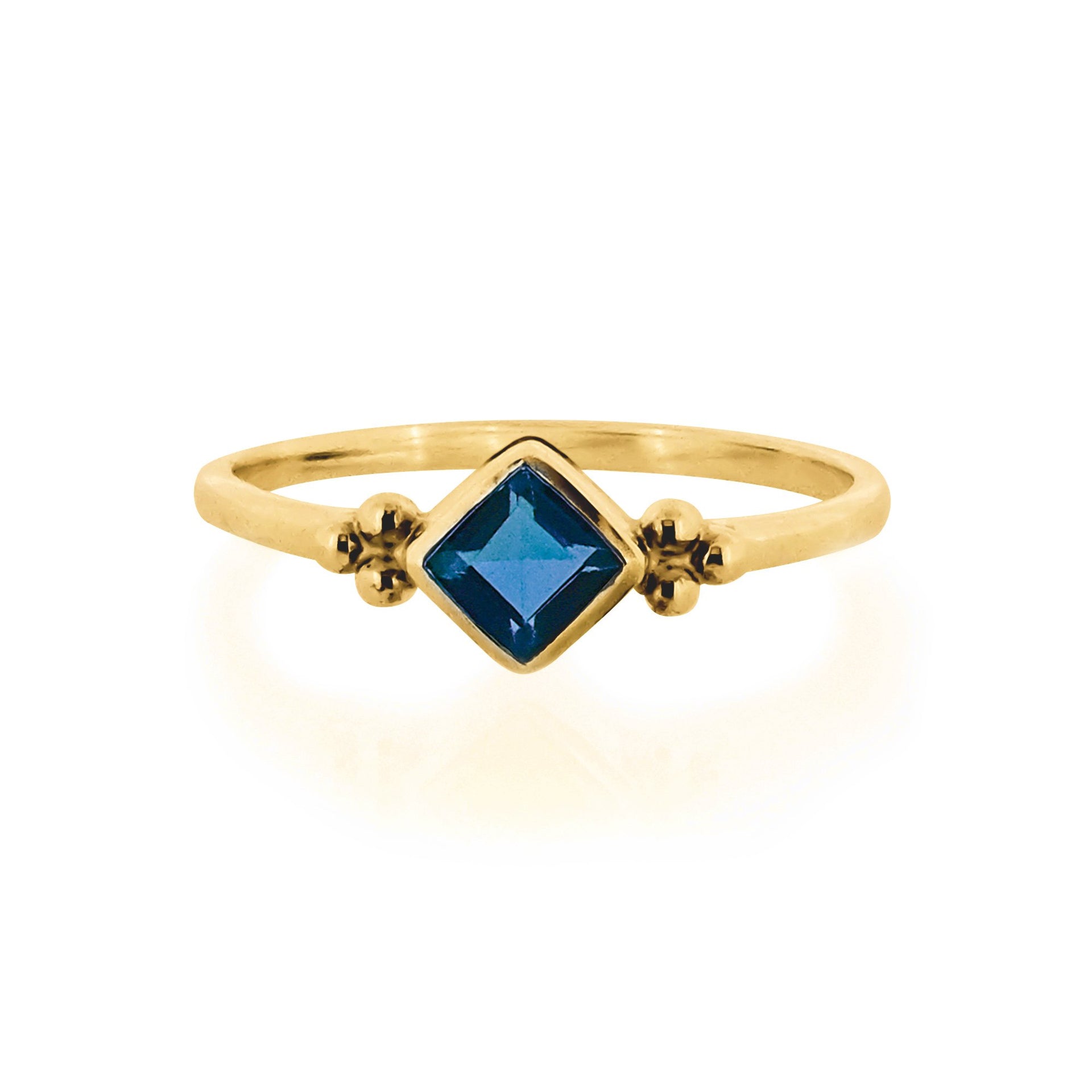 Divinity Princess Gold Ring - London Blue Topaz