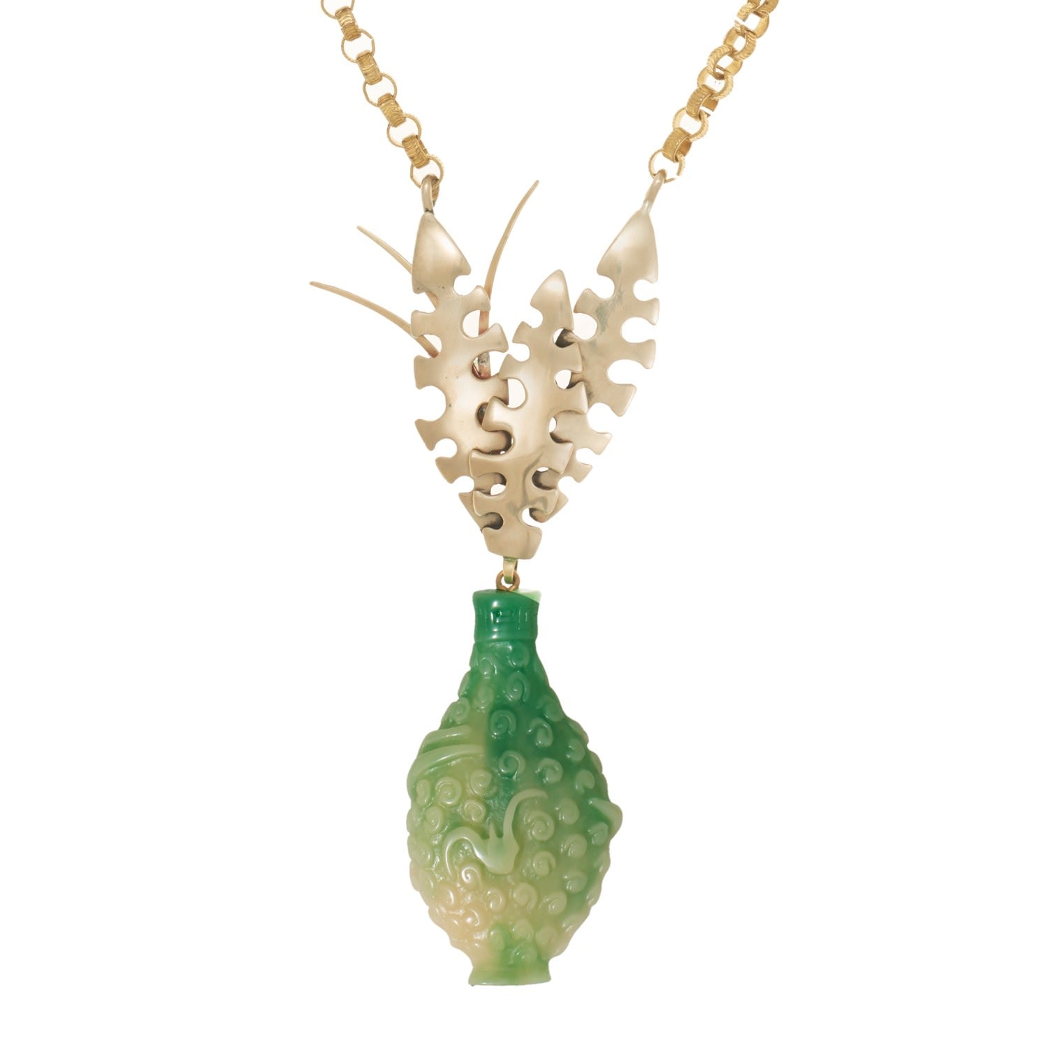 Vase Necklace In Fresh Cut Green