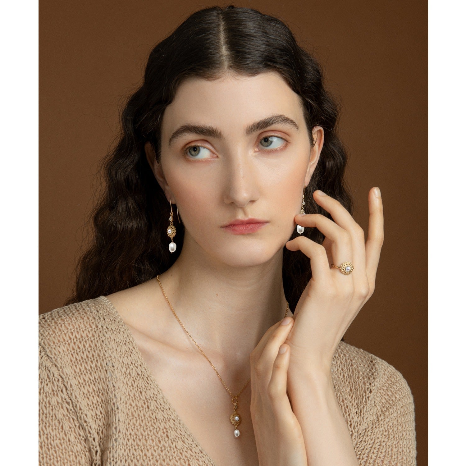 Filigrana Gold-Plated Pearl Necklace