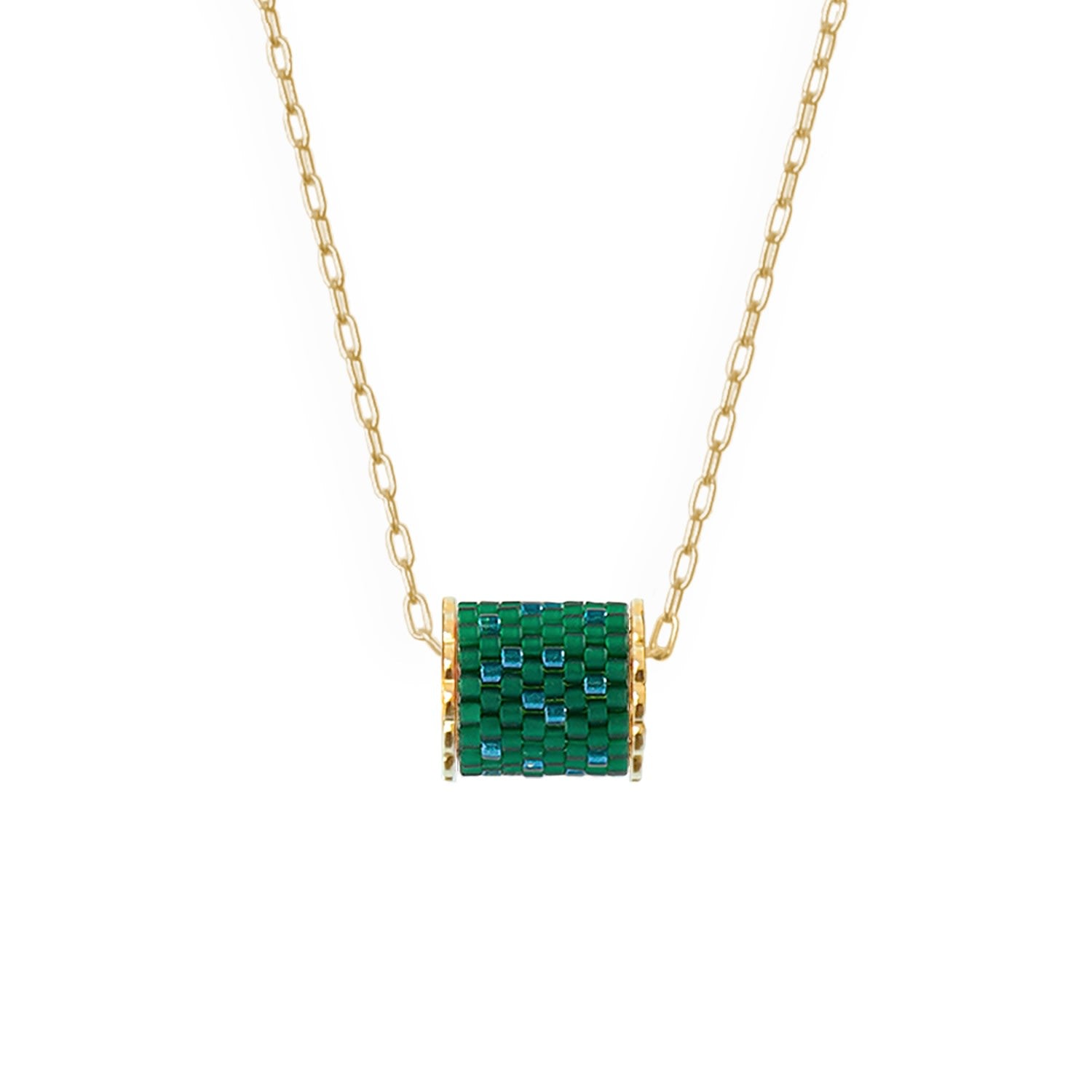 Everyday Single Bead Necklace - Emerald