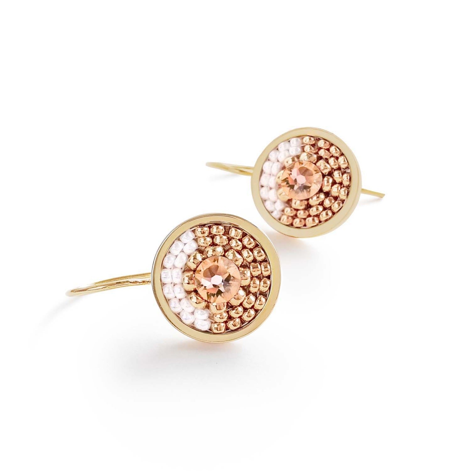 Infinity Drop Earrings - Shell