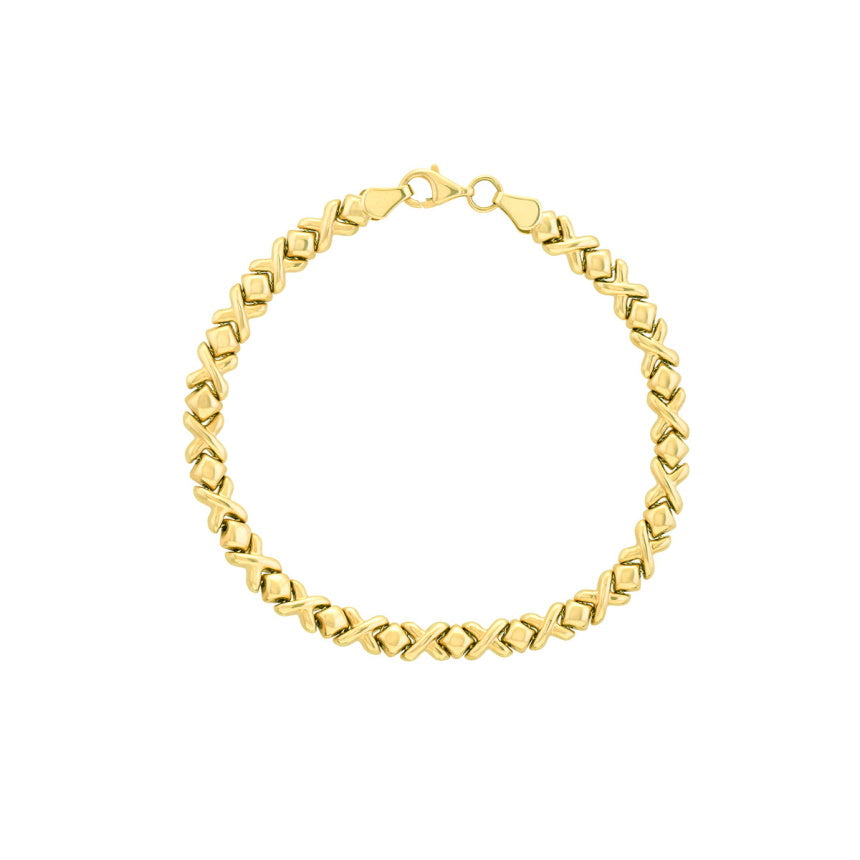 X and O Bracelet Gold