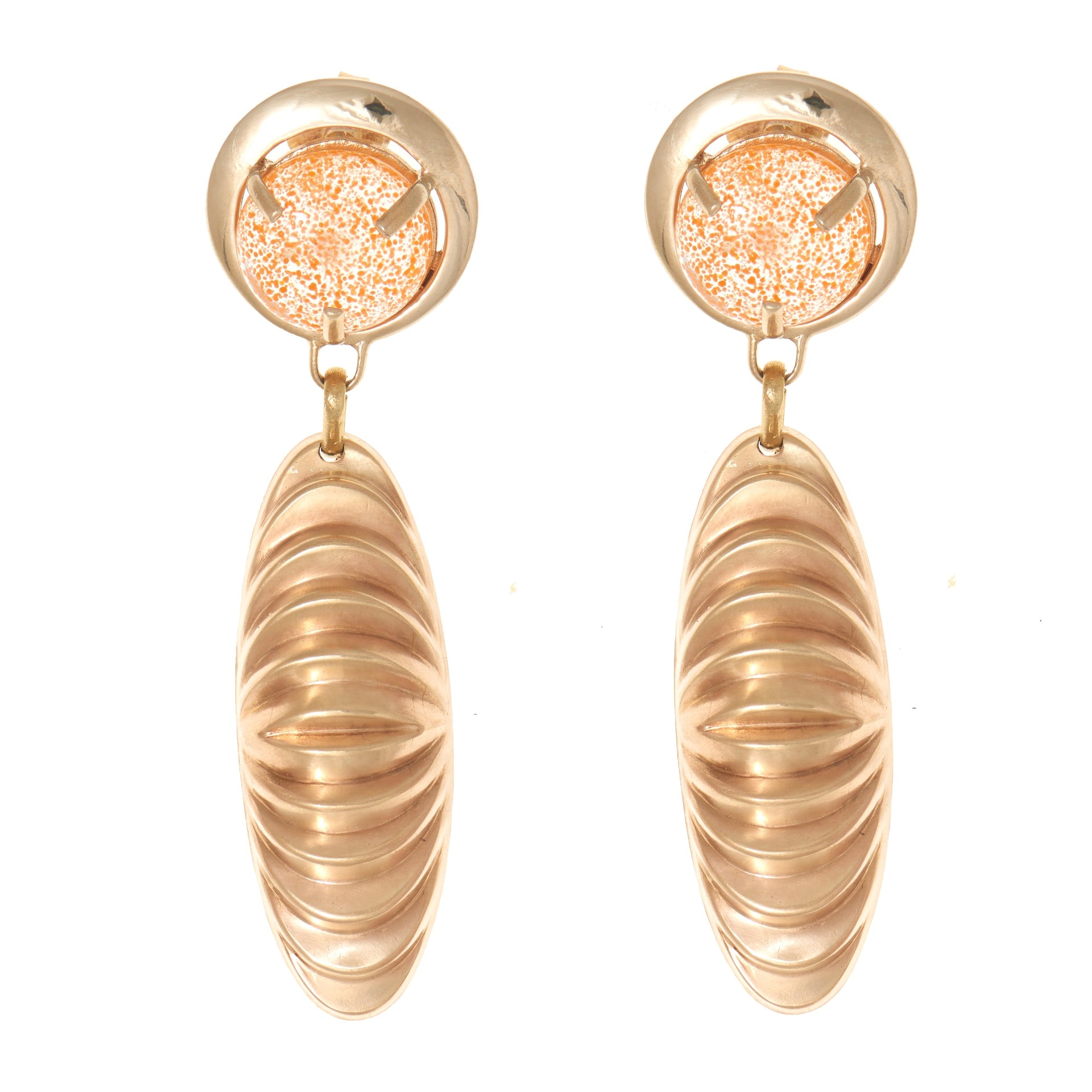 Camille Earring In Speckled Orange