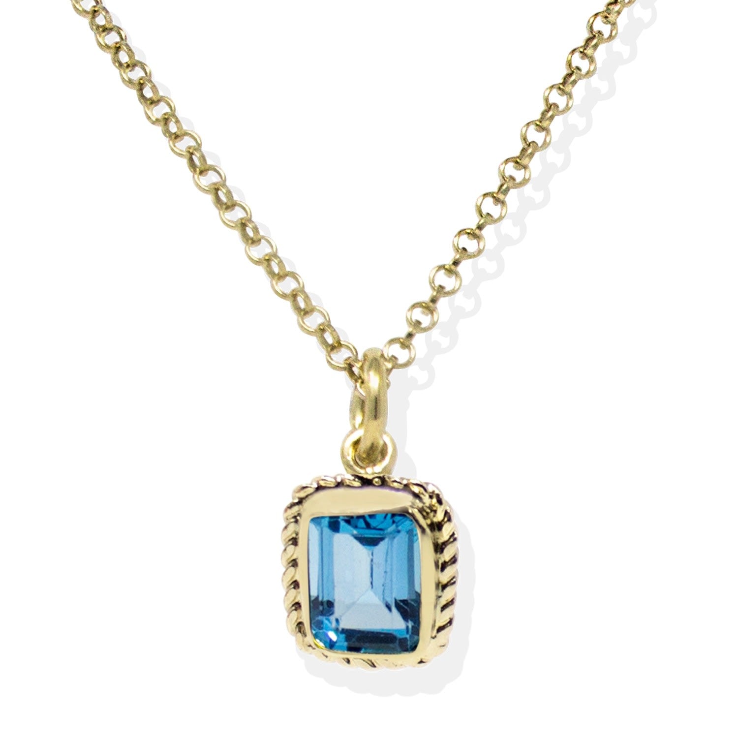 Luccichio Gold Vermeil Blue Topaz Necklace