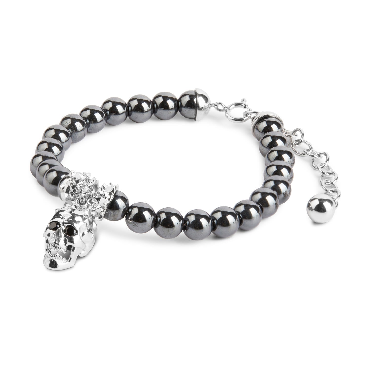 Skull Pearl Bracelet - Silver