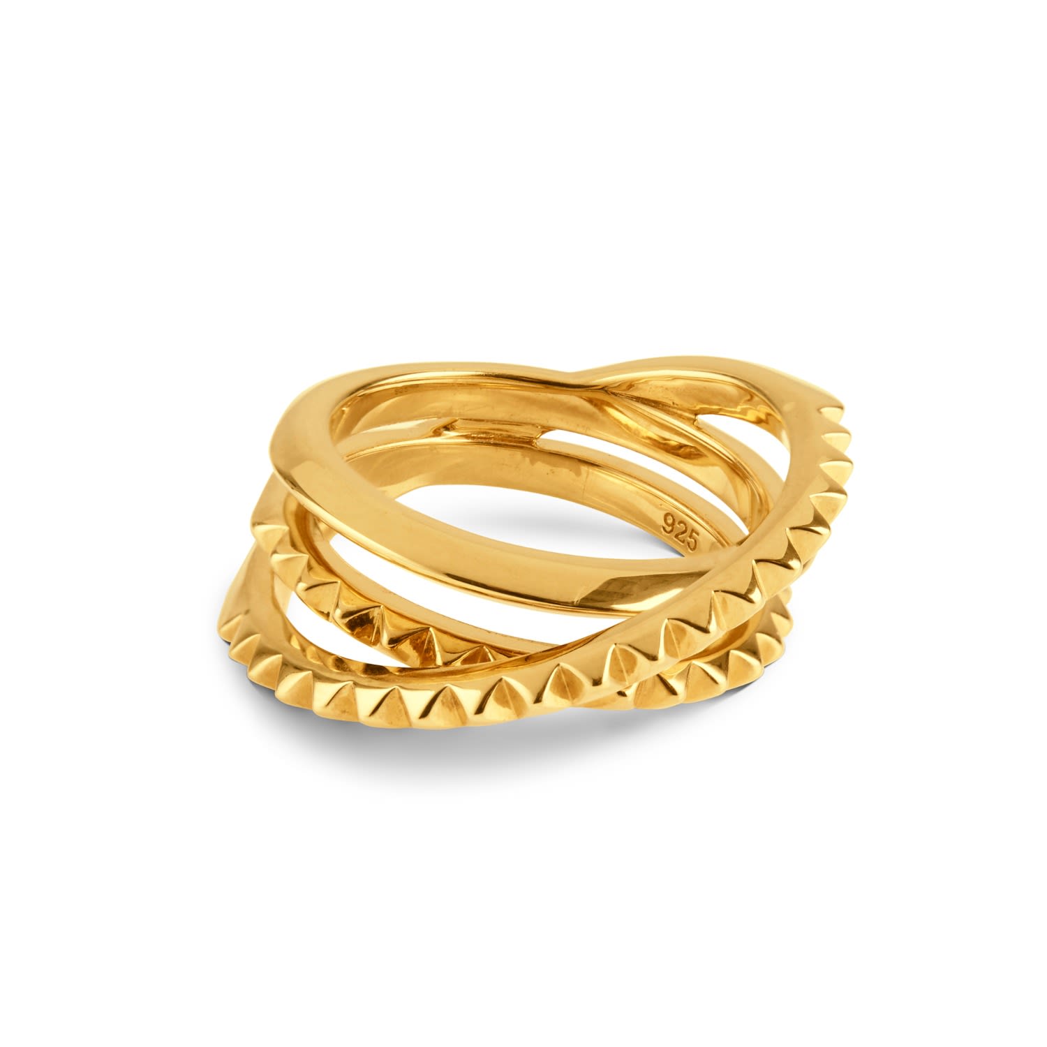 Entwined Serpent Ring Gold