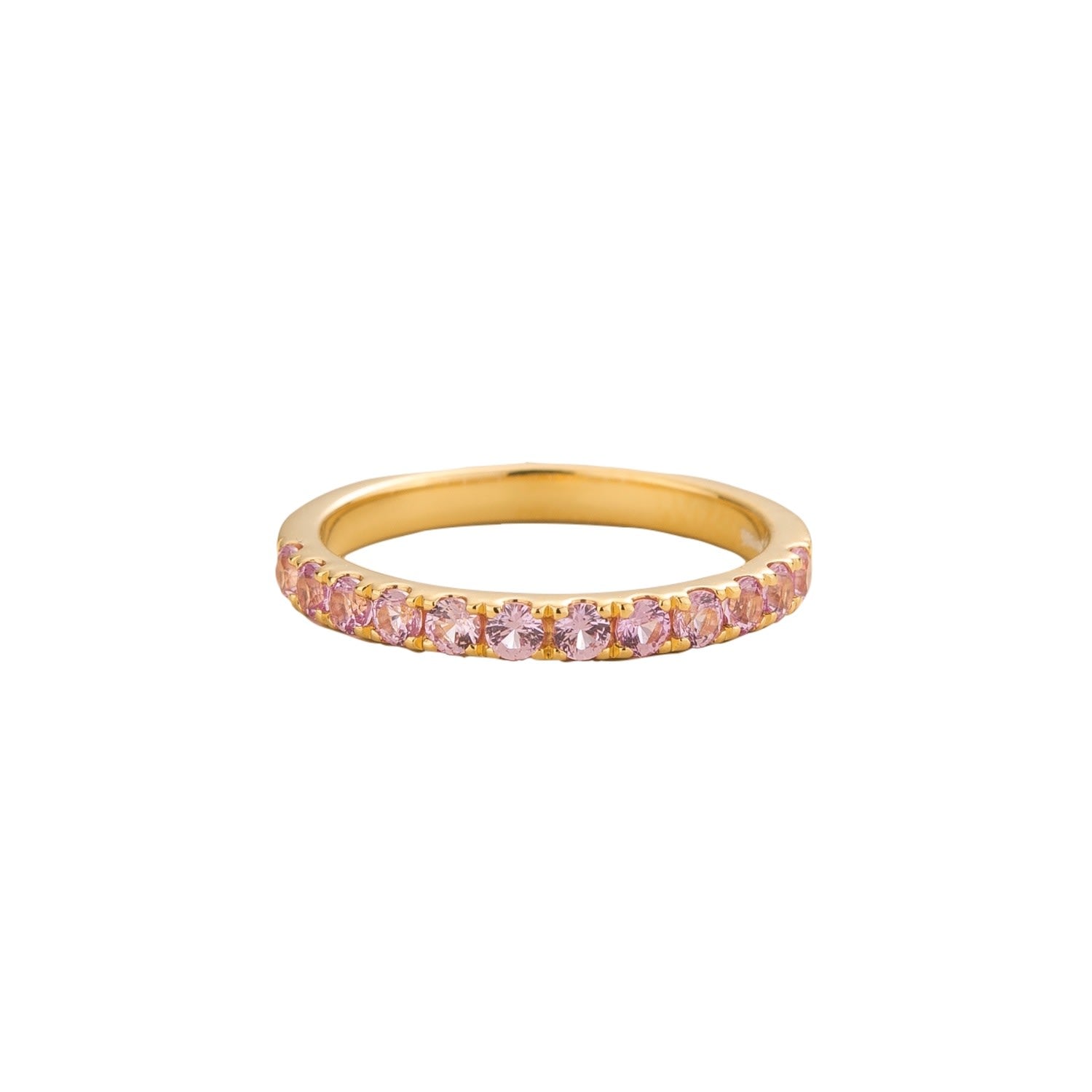 Salto Gold Ring Set With Pink Sapphire