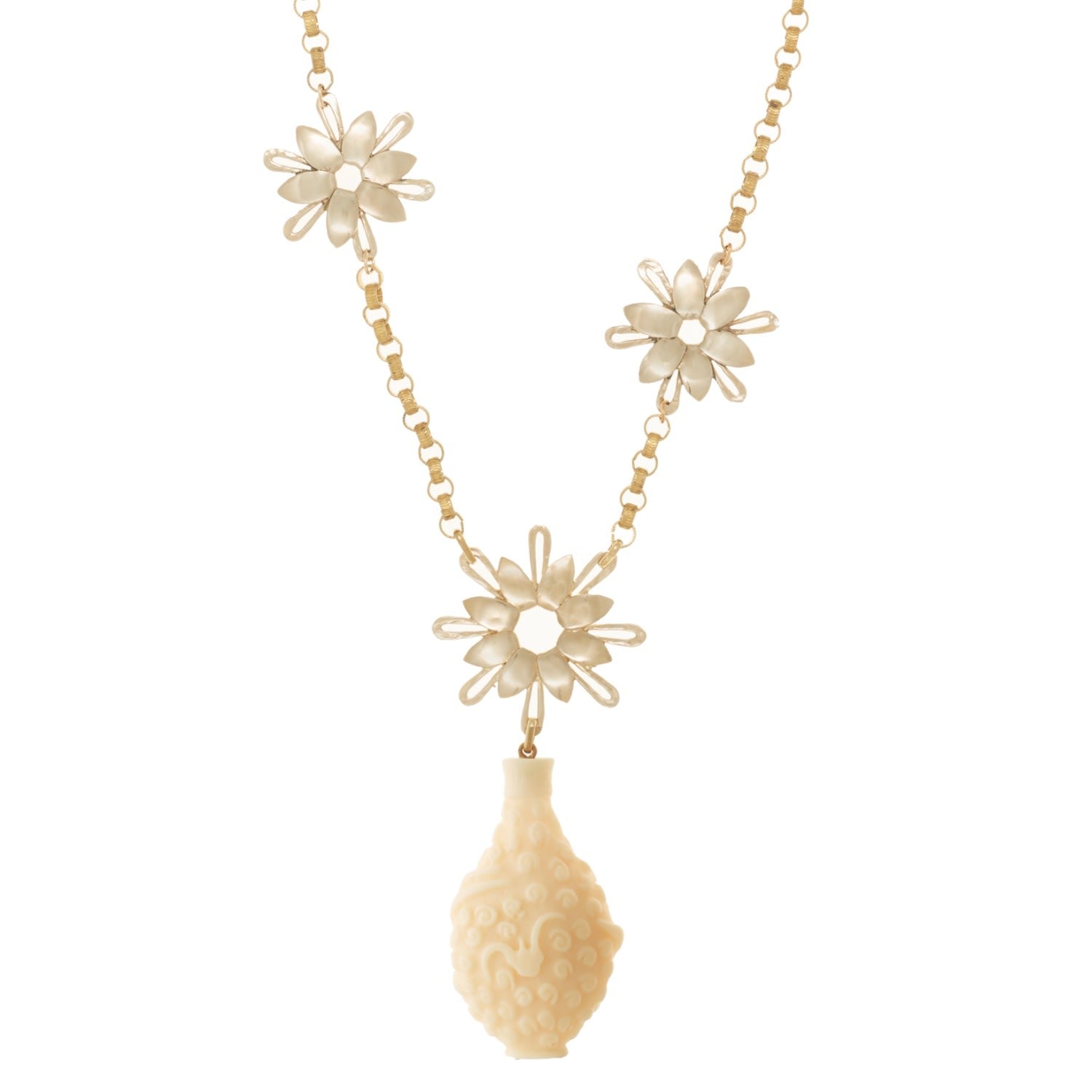 Bouquet Necklace In Cream