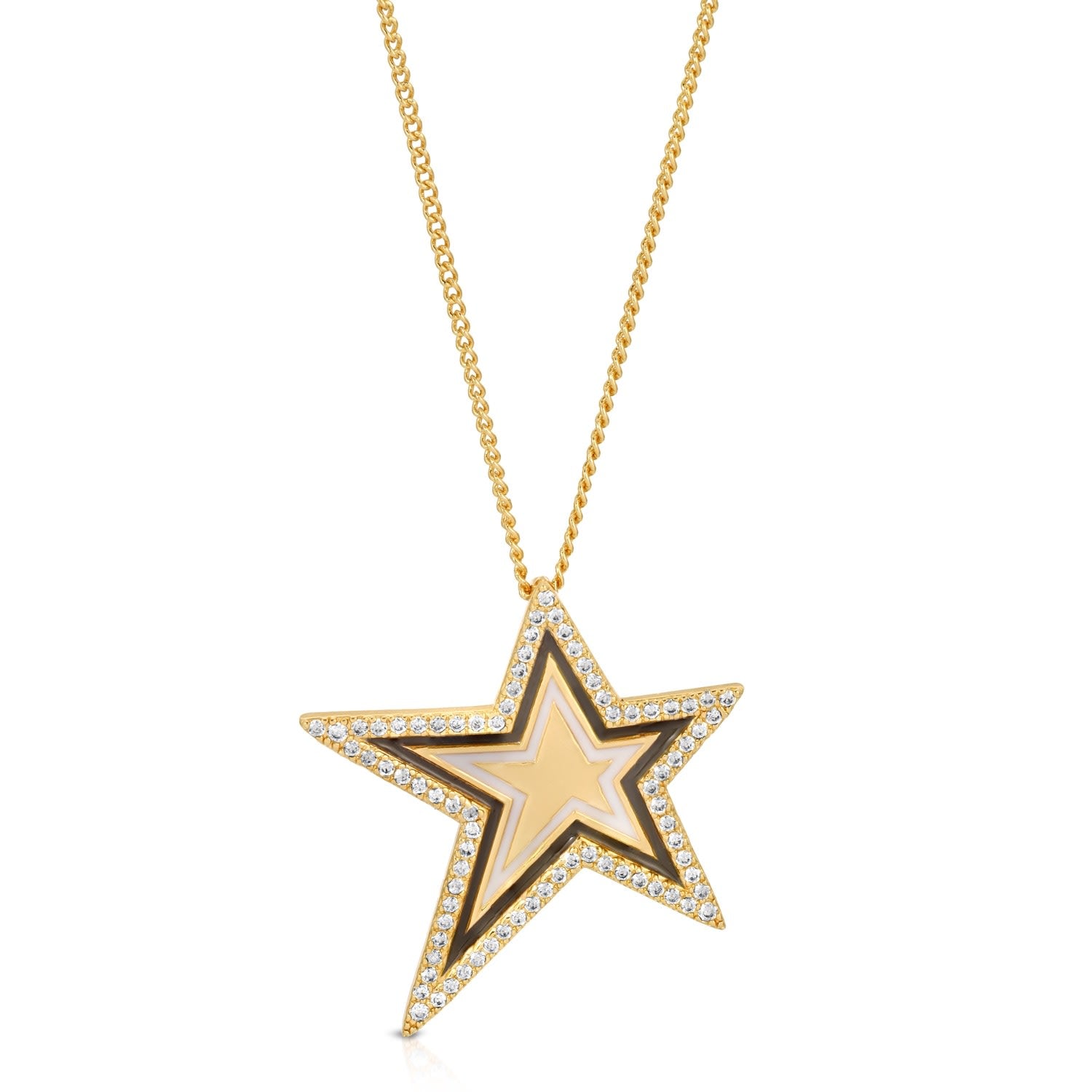 Shine On Necklace - Grey & White