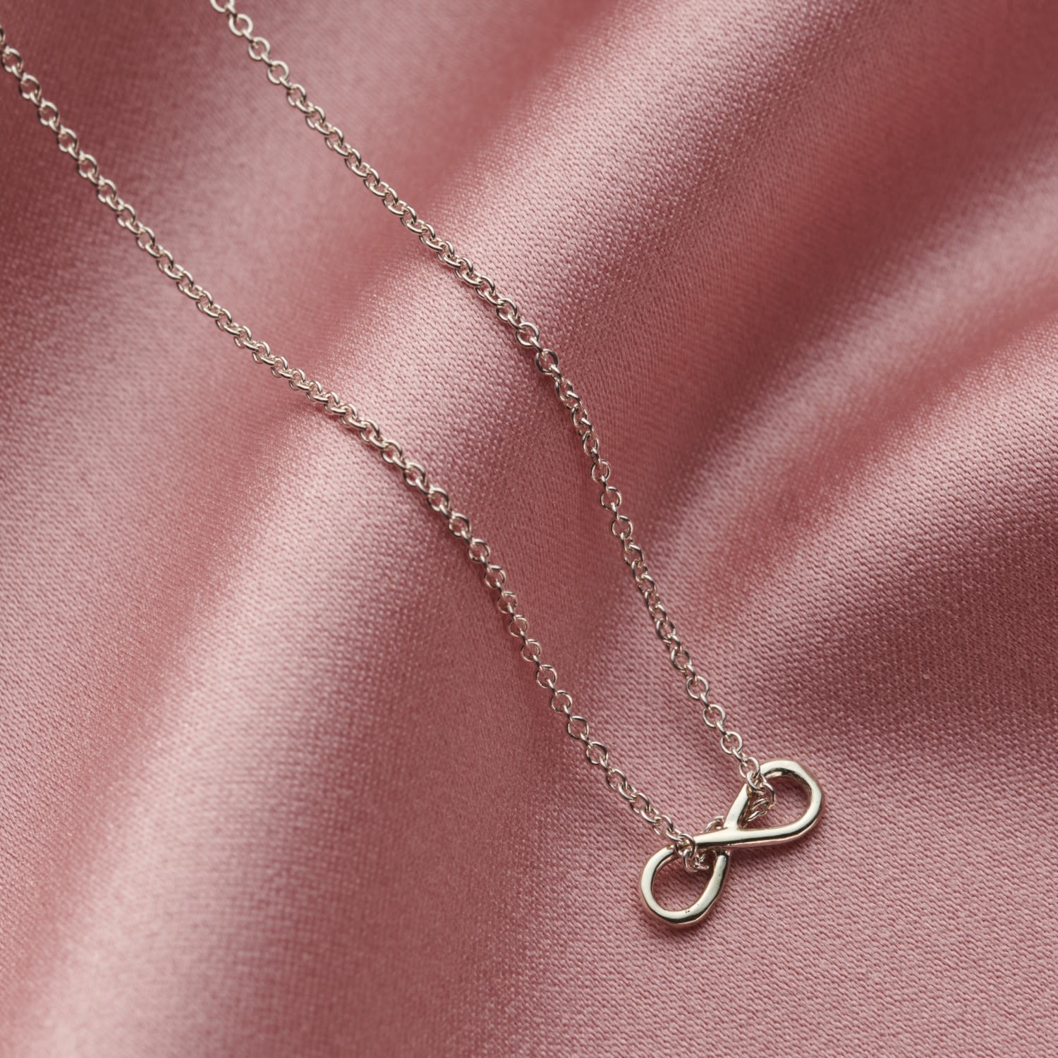Sterling Silver Mini Infinity Charm Necklace