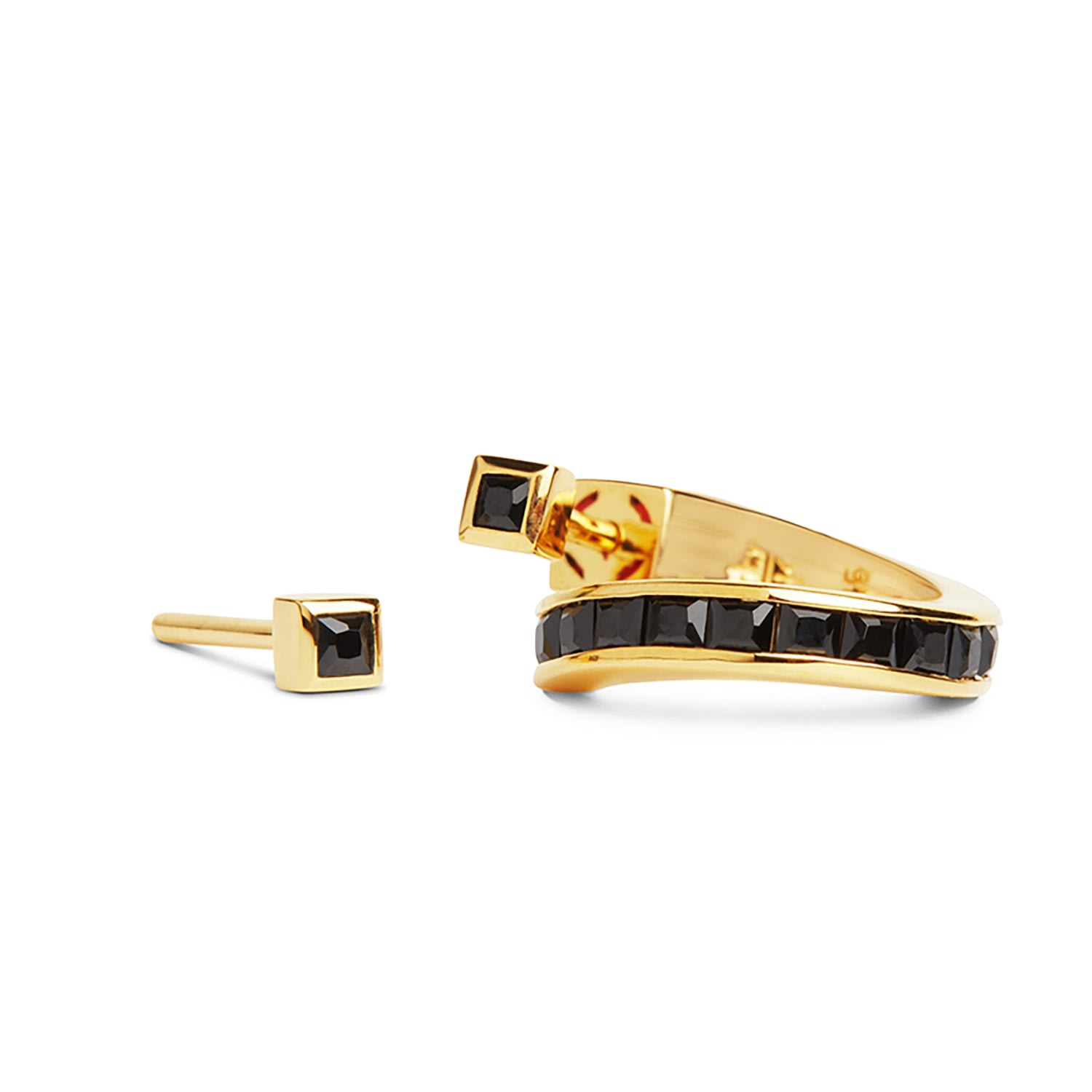 Vortex Onyx Earrings – Gold