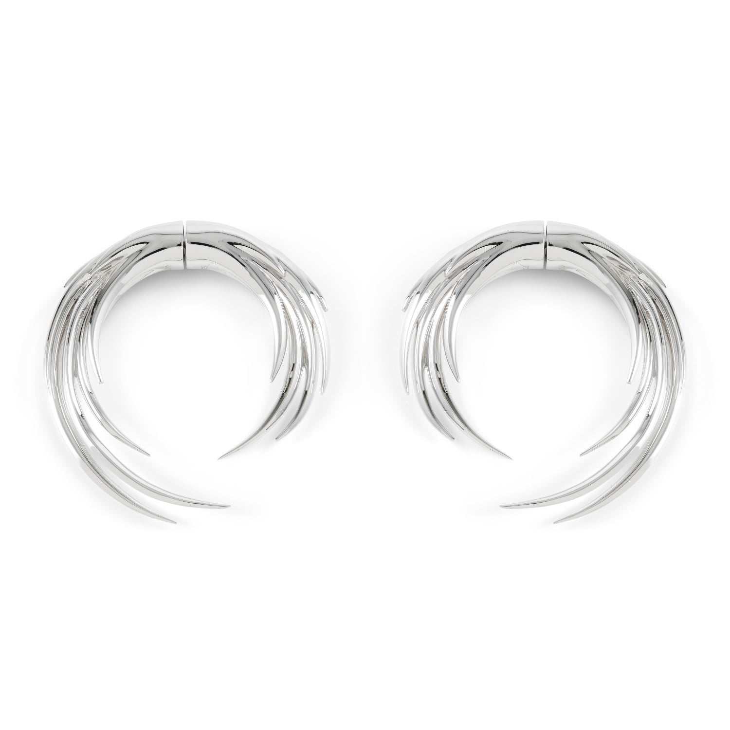 Flames Of Pyre Hoop Earrings Silver
