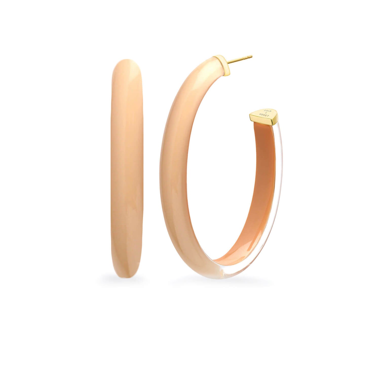 Xl Oval Hoops In Caramel