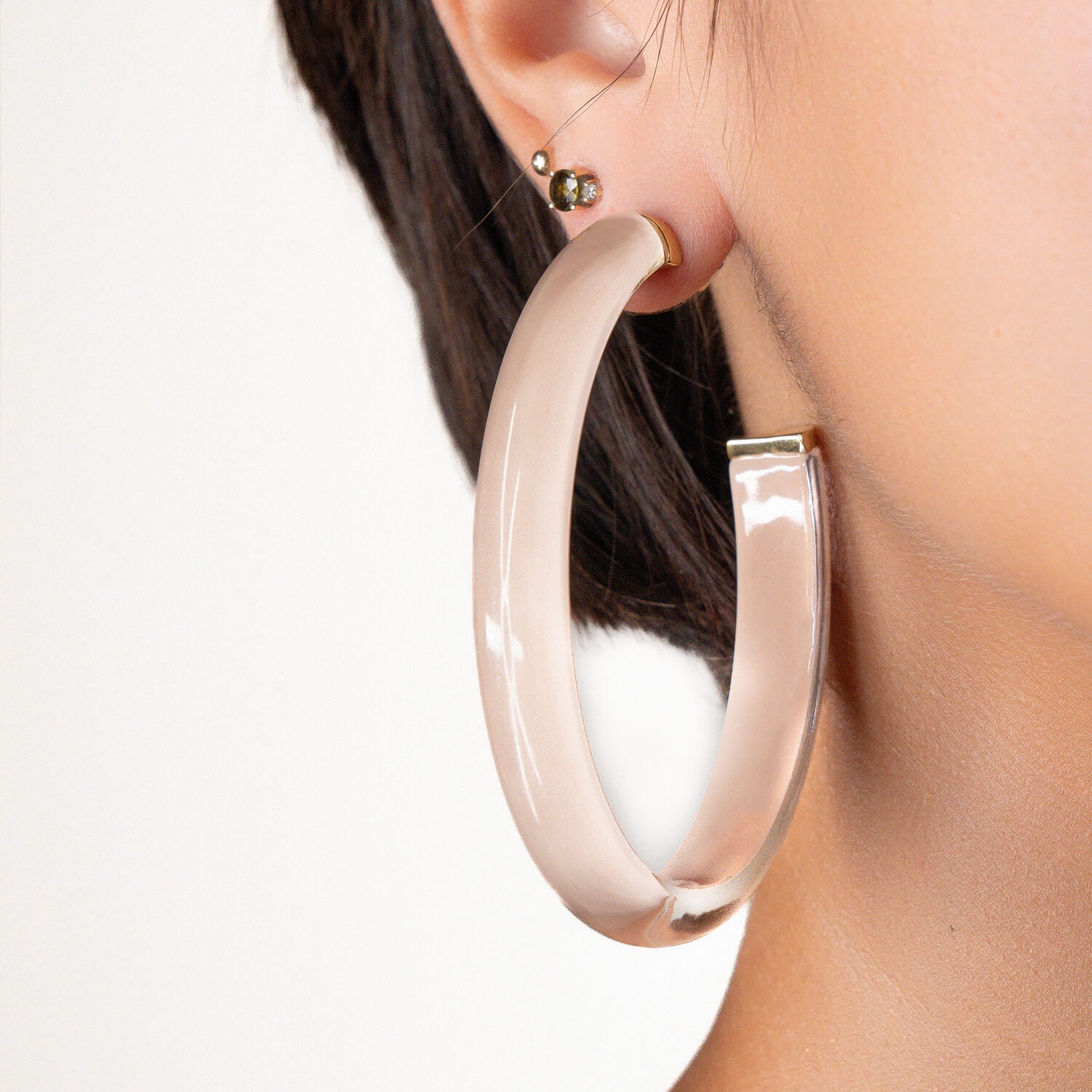 Xl Oval Hoops In Caramel