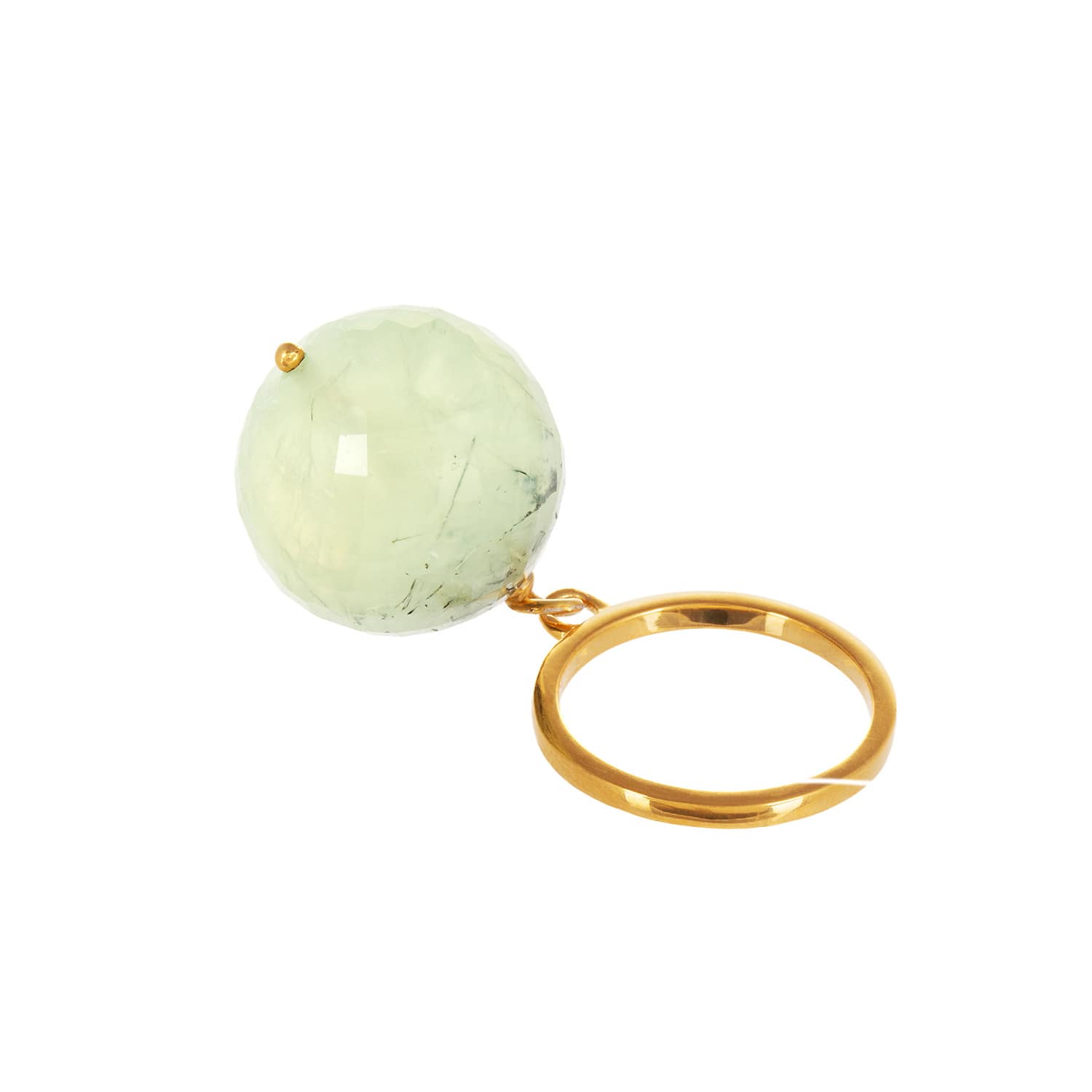 Bubble Green Aventurine Ring - Adjustable