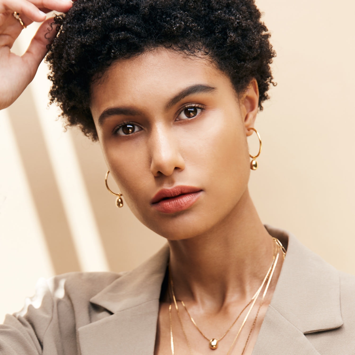 Galina 2-In-1 Hoops Large Gold