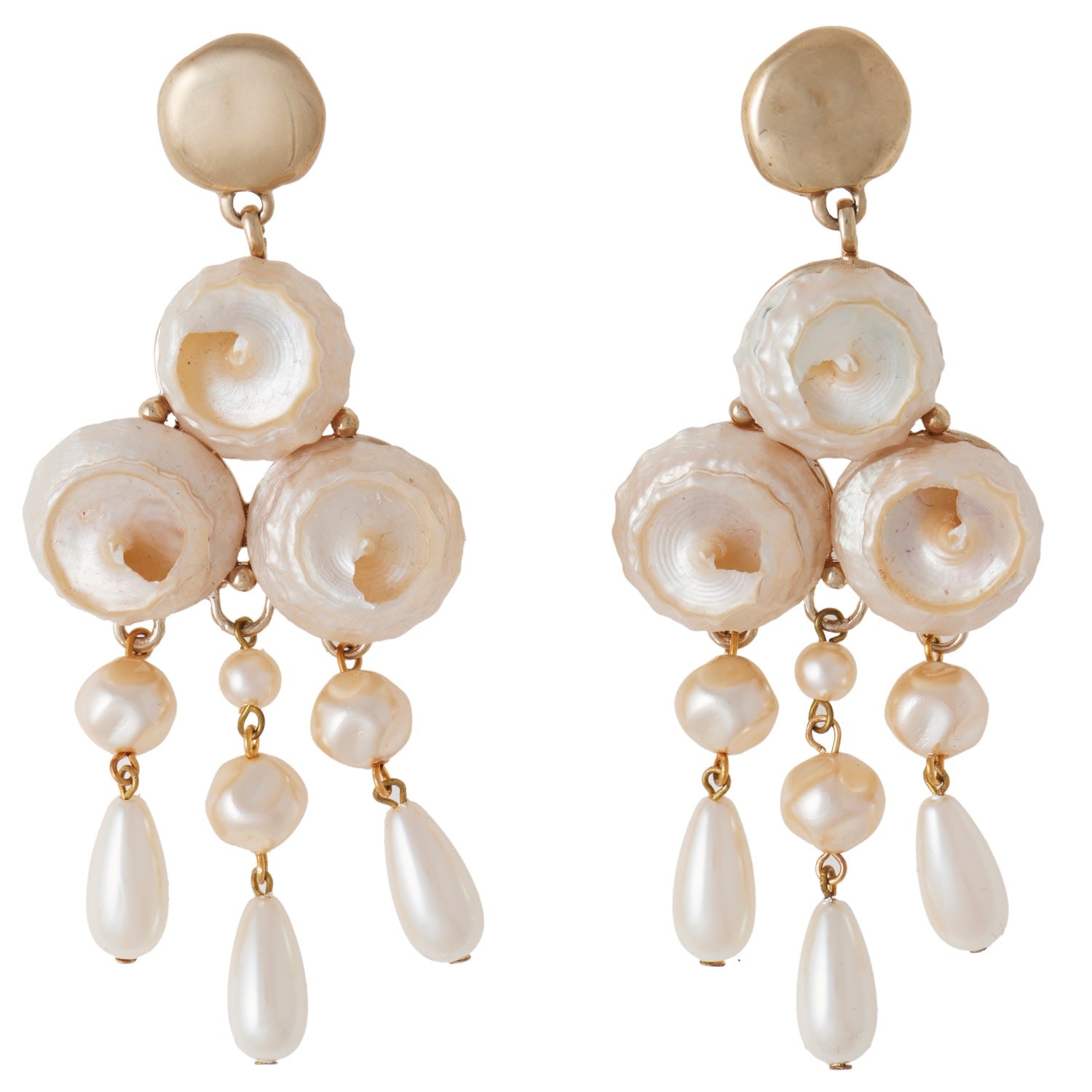 Calais Shell & Pearl Drop Earring