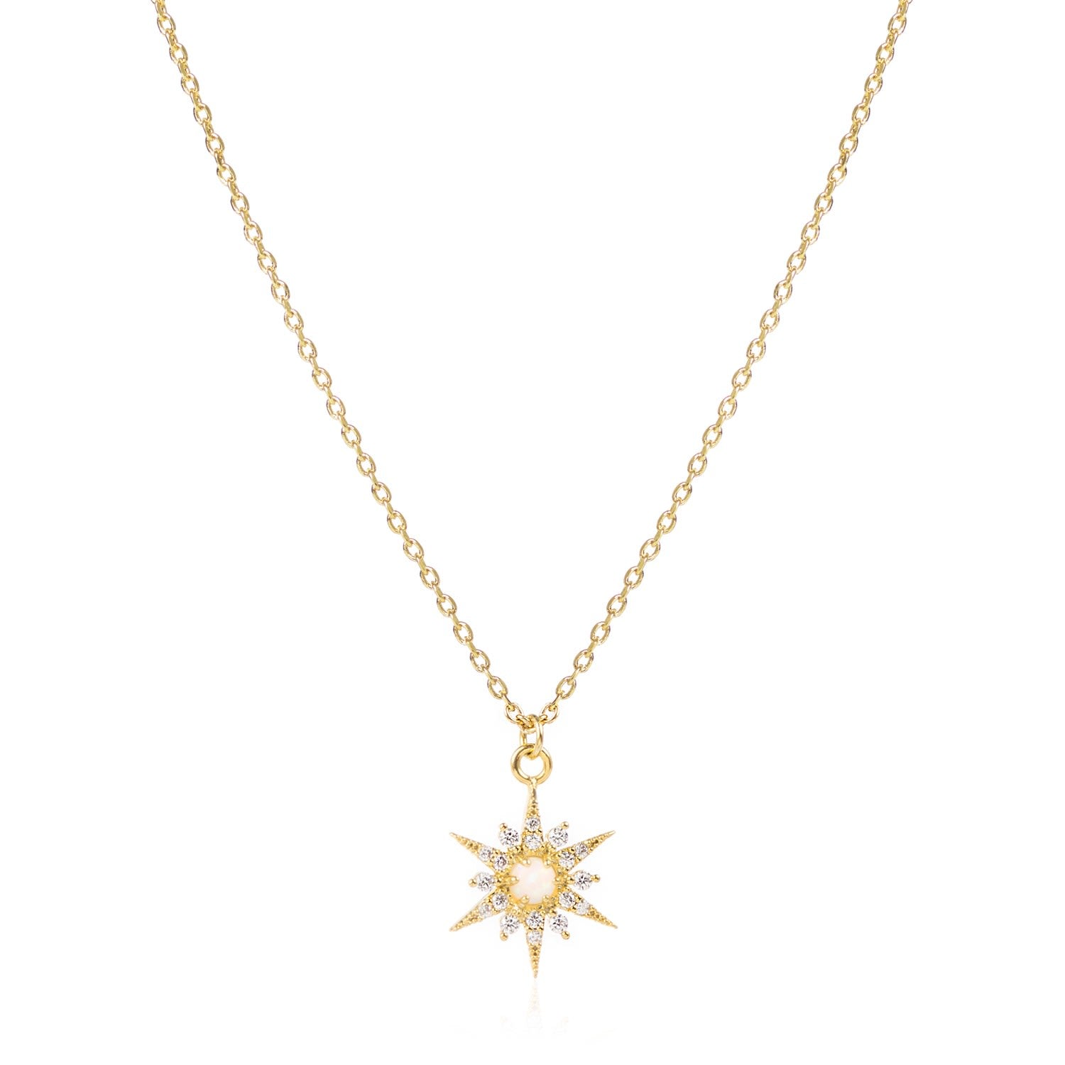 Opal Star Necklace