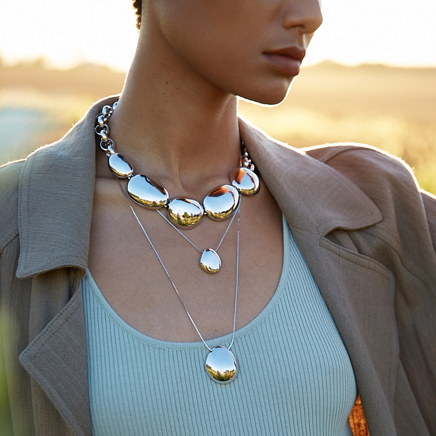 Galina Pendant Large Silver
