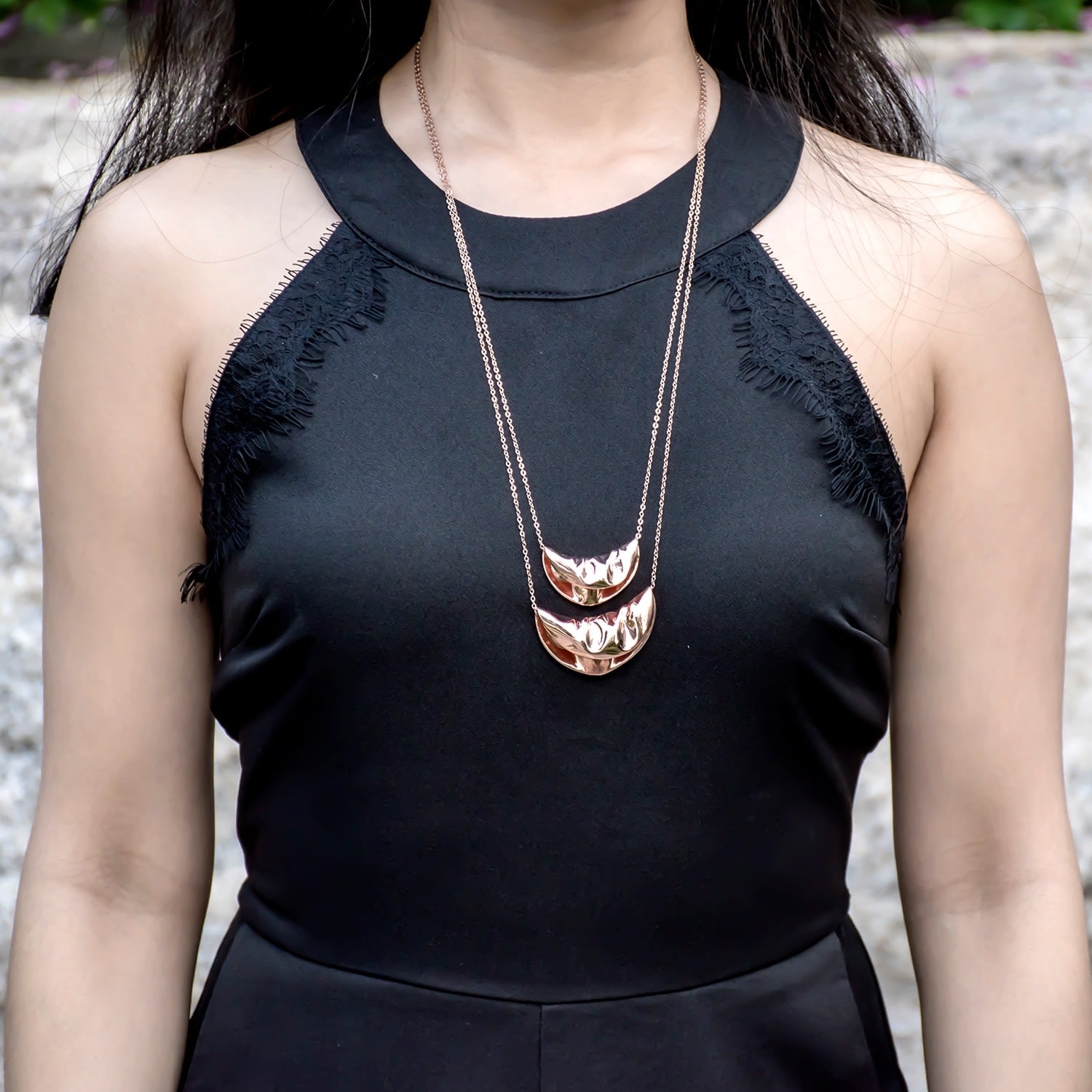 Plié Pendant Draped Circle Medium