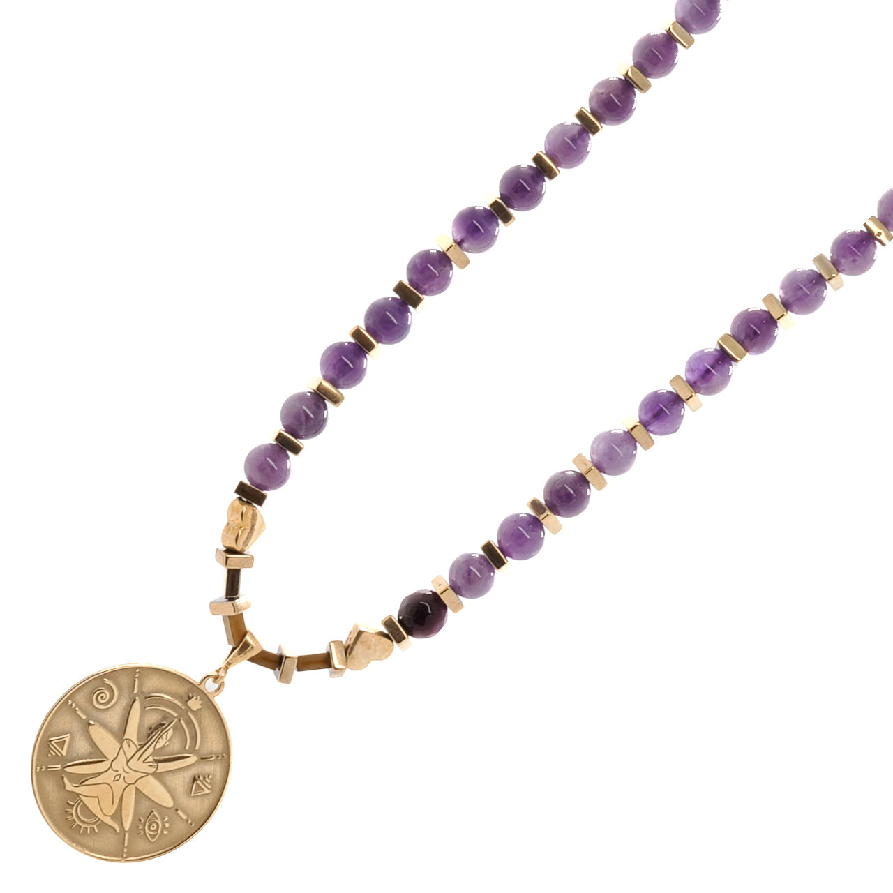 See The Good Amethyst Beaded Choker Necklace - Purple