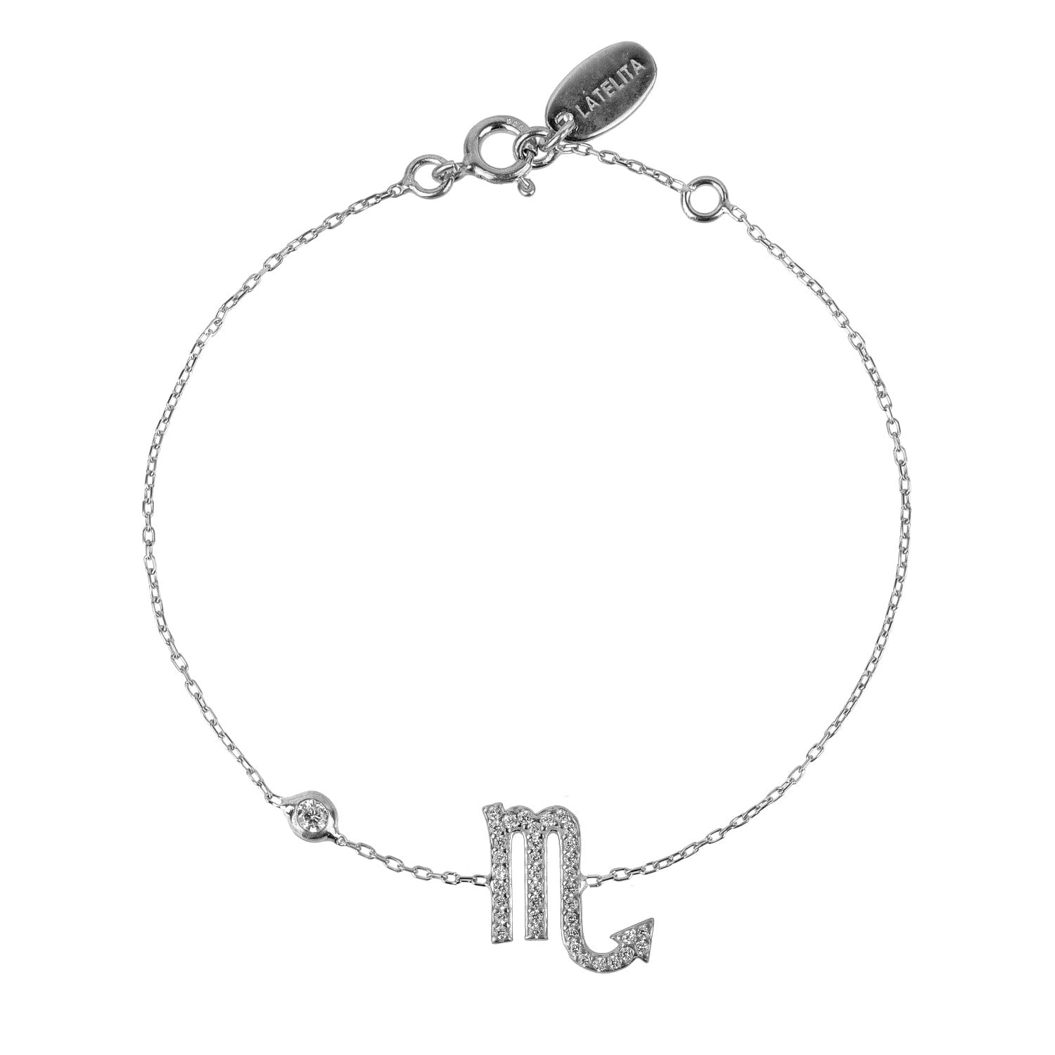 Zodiac Horoscope Star Sign Bracelet Scorpio Silver