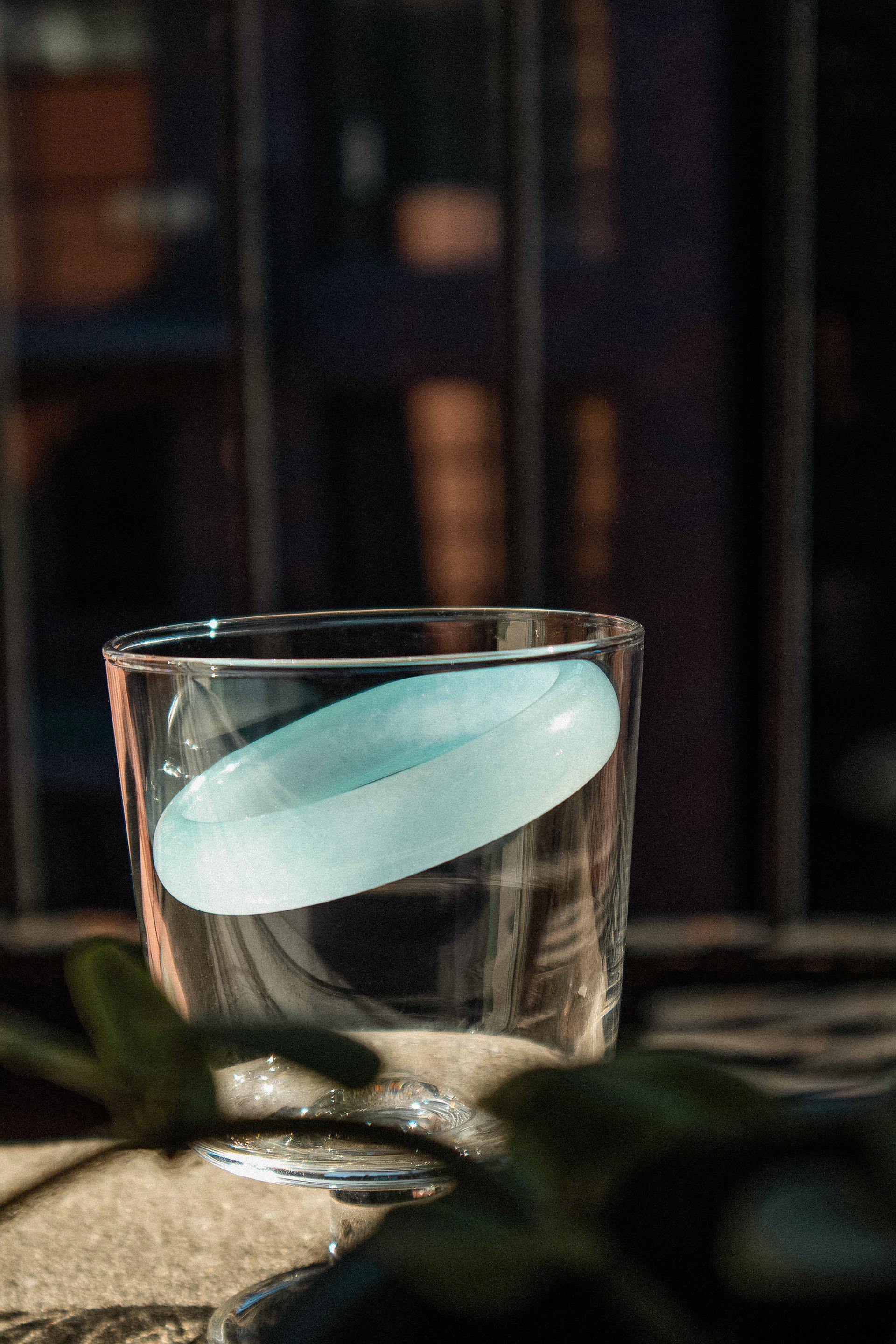 Pool Blue Jade Stone Bangle