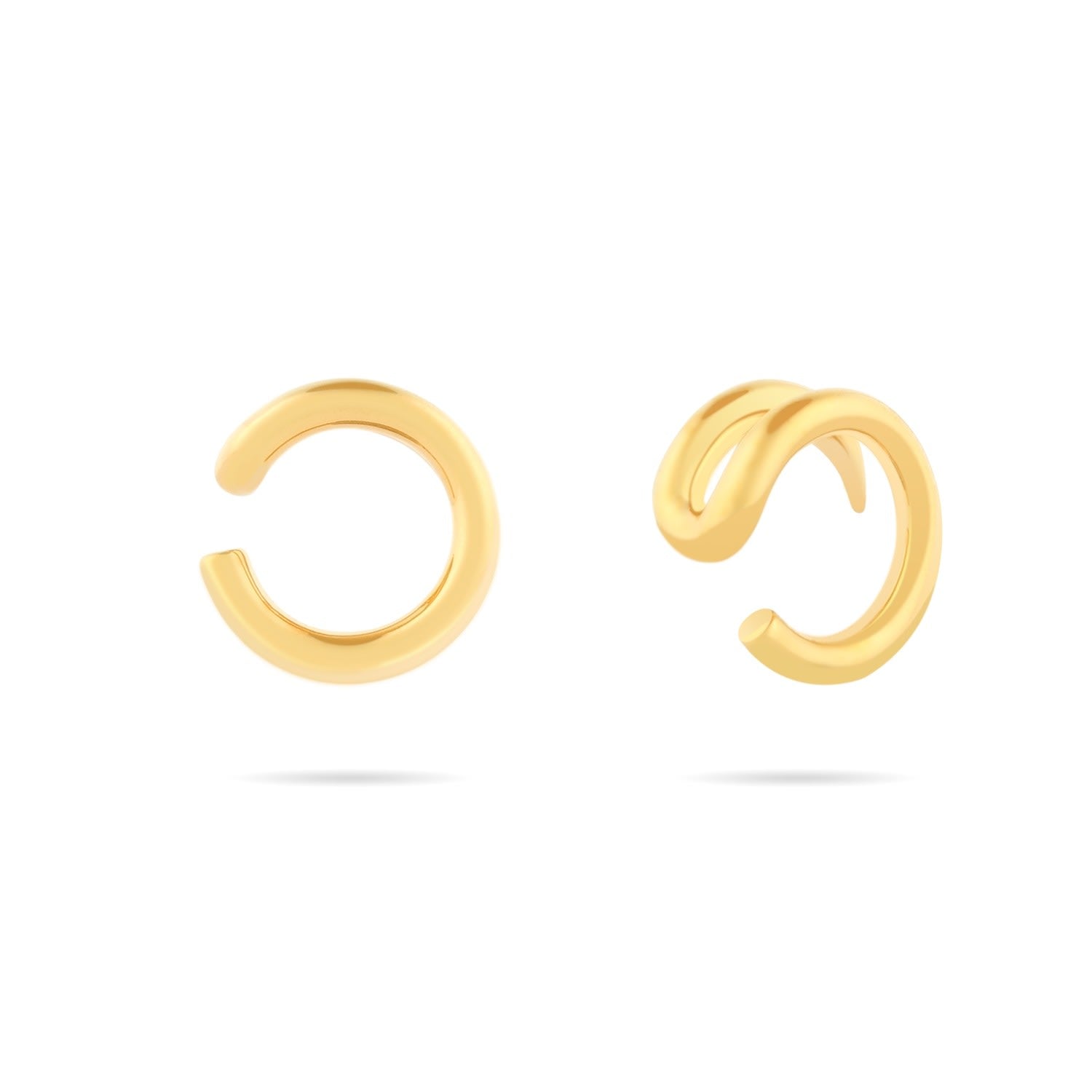 Pointed Double Band Ear Cuff - Gold