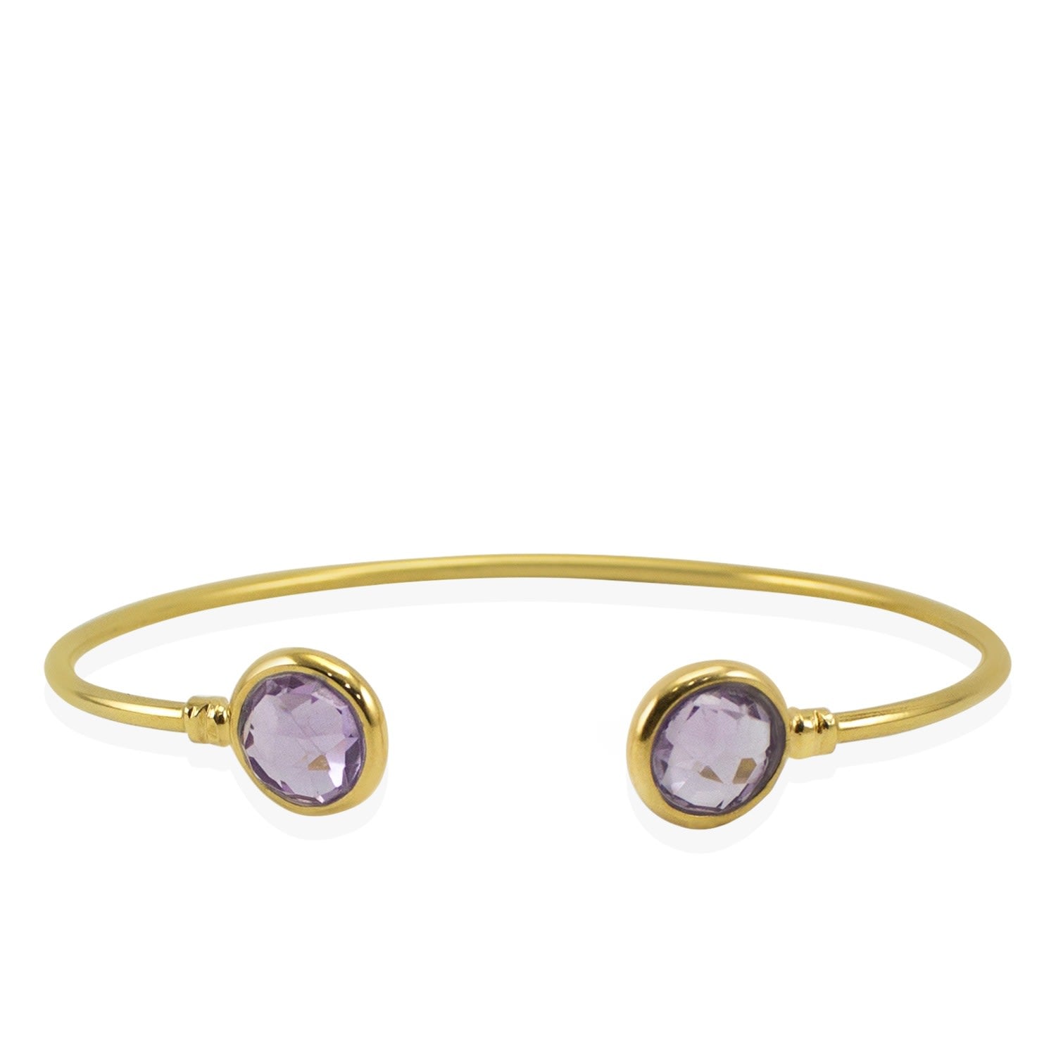 Brio Amethyst Gold Vermeil Cuff Bracelet
