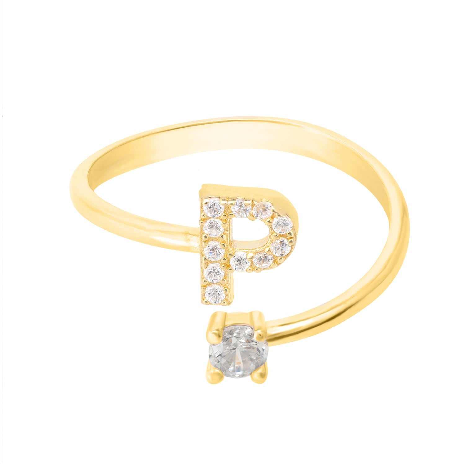 Initial Ring Gold P