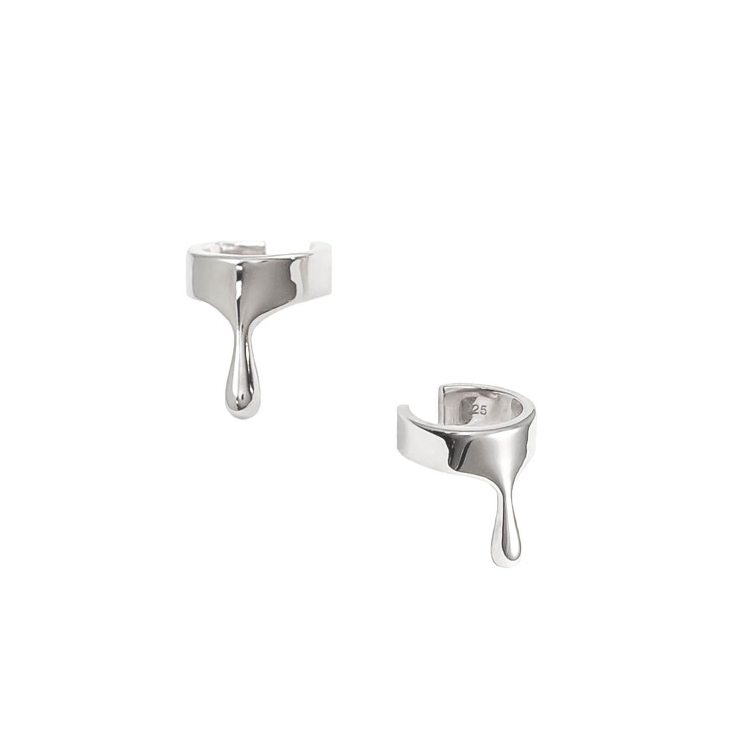 Dripping Sterling Silver Ear Cuff