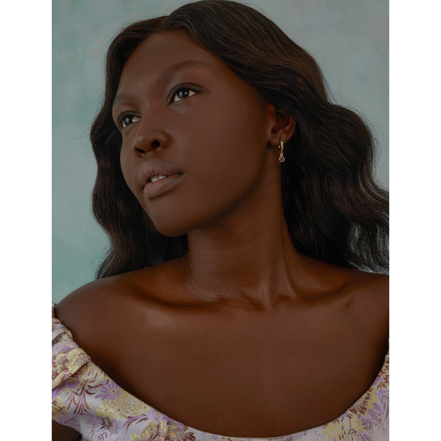 Cosmo Gold-Plated Iolite Hoop Earrings