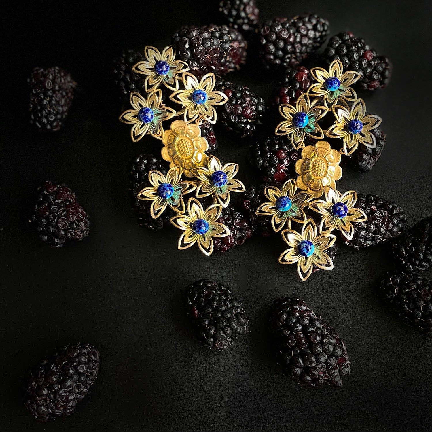 Frida Earring In Millefleur Blue