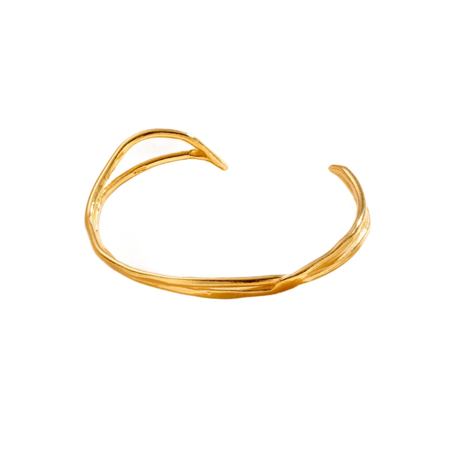 Yellow Gold Delta Open Cuff
