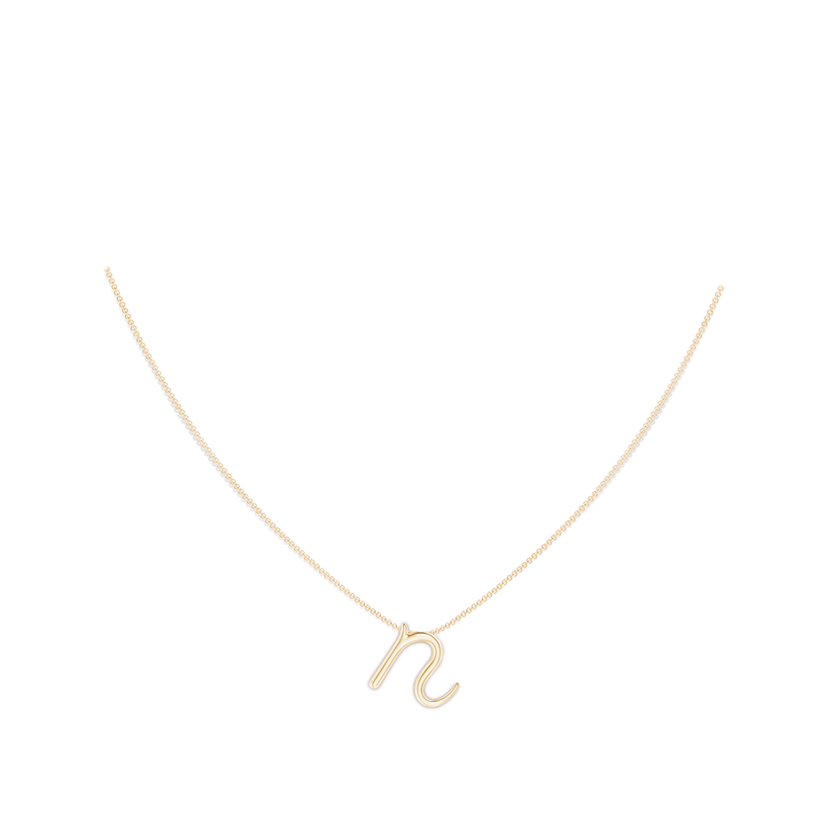 Lowercase 'N' Initial Pendant