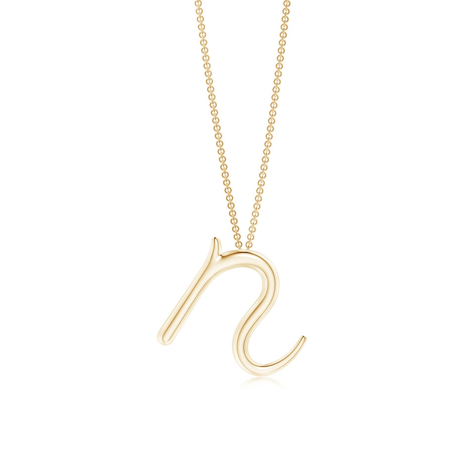 Lowercase 'N' Initial Pendant