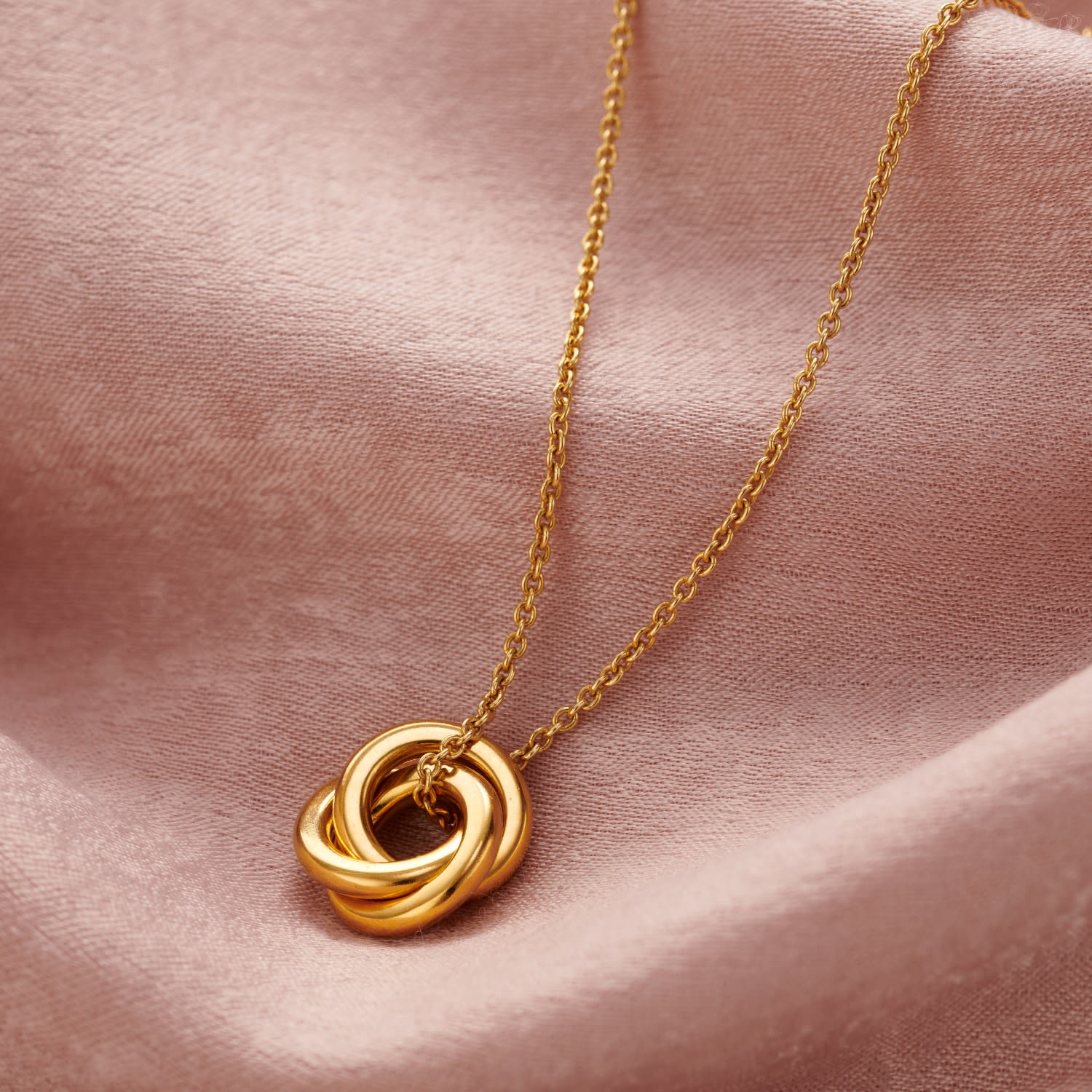 Yellow Gold Plated Baby Russian Ring Necklace