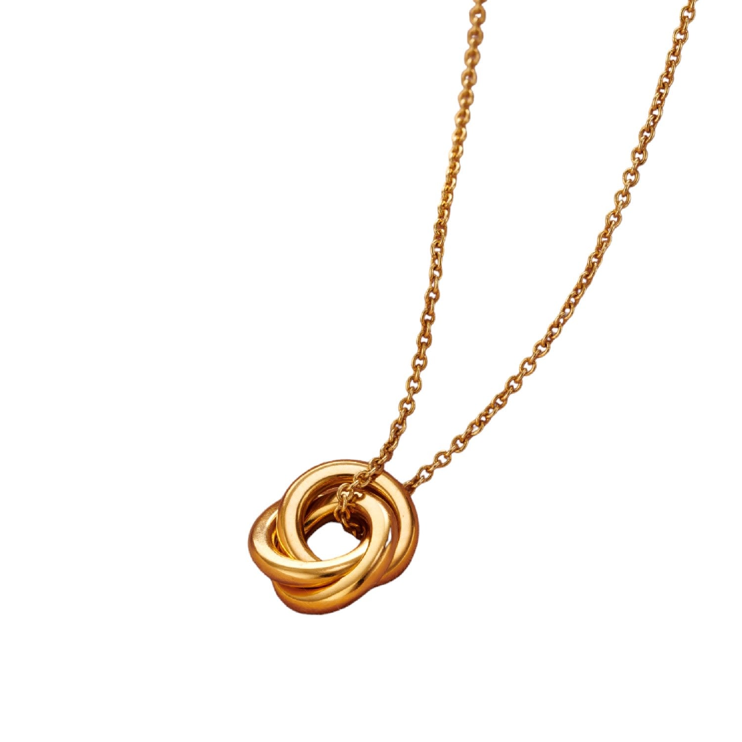 Yellow Gold Plated Baby Russian Ring Necklace